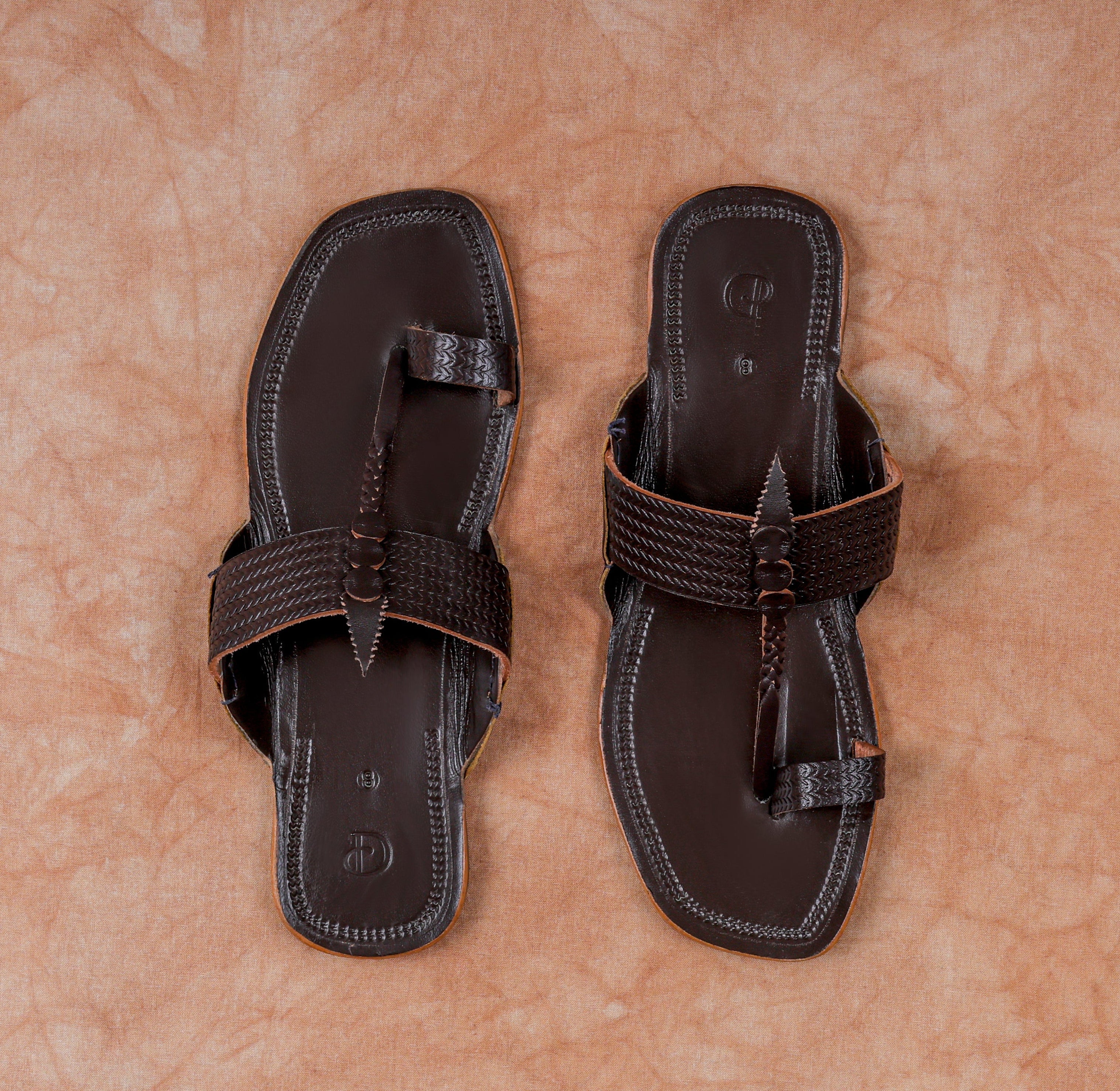 Artisan Brown Leather Kolhapuri Sandals