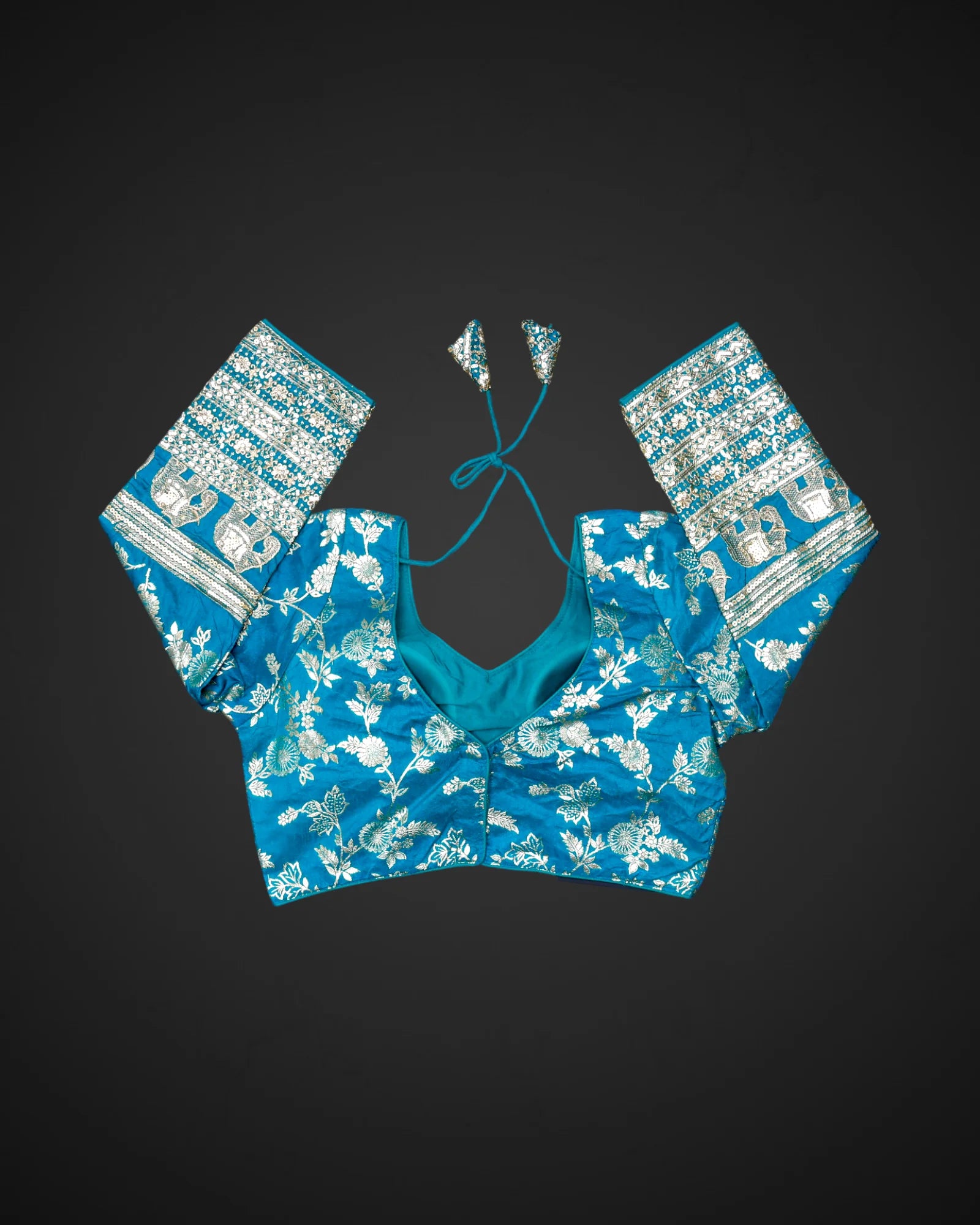 Full Sleeve V-Neck Silk Blouse
