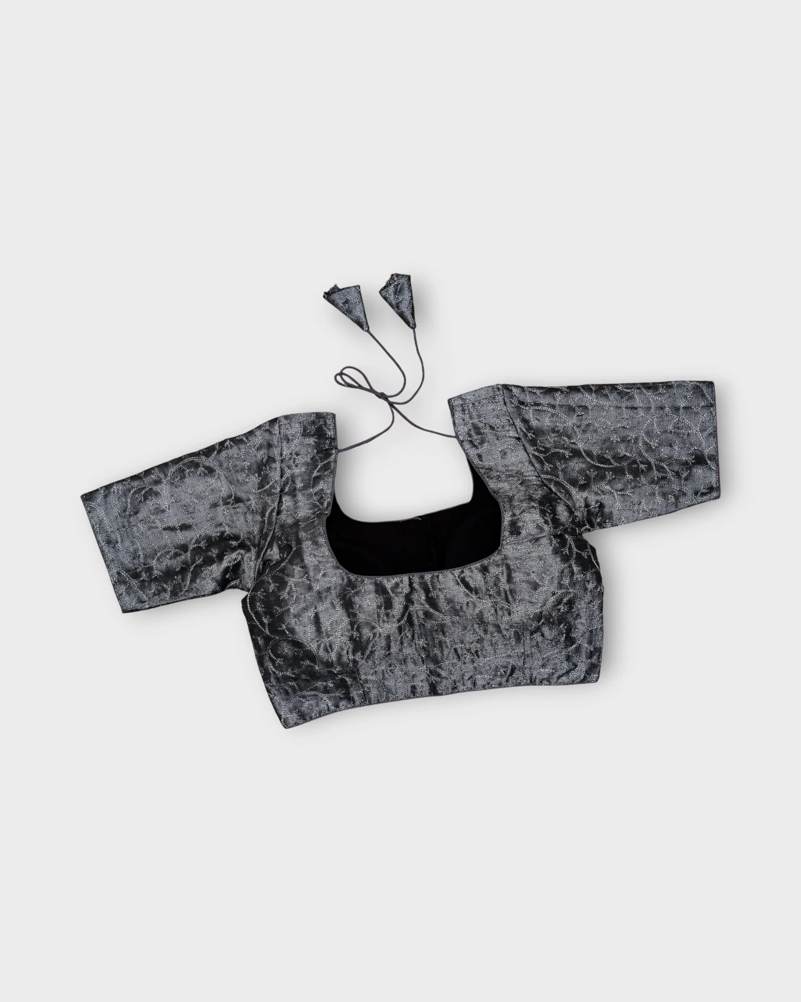 Square Neck Silk Embroidered Readymade Blouse
