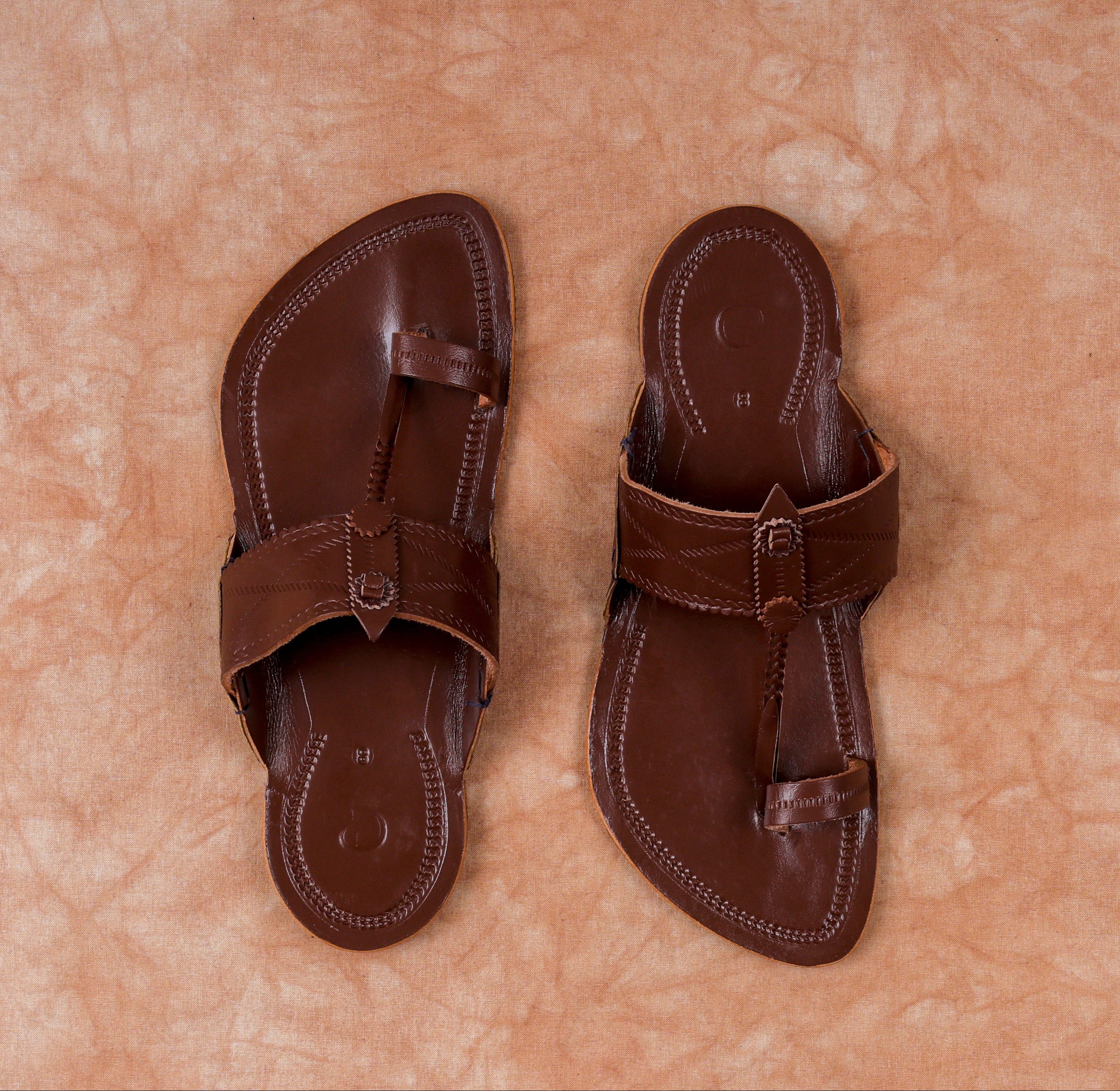 Handcrafted Brown Open Toe Kolhapuri Sandals