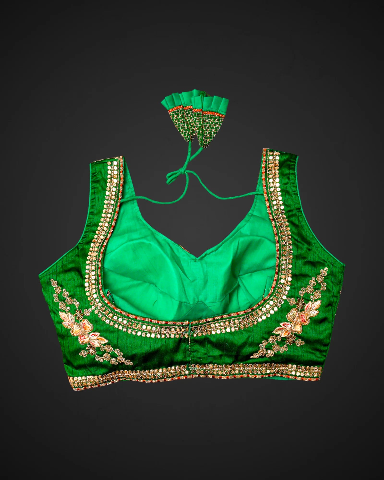 Italian Silk Embroidered Readymade Blouse