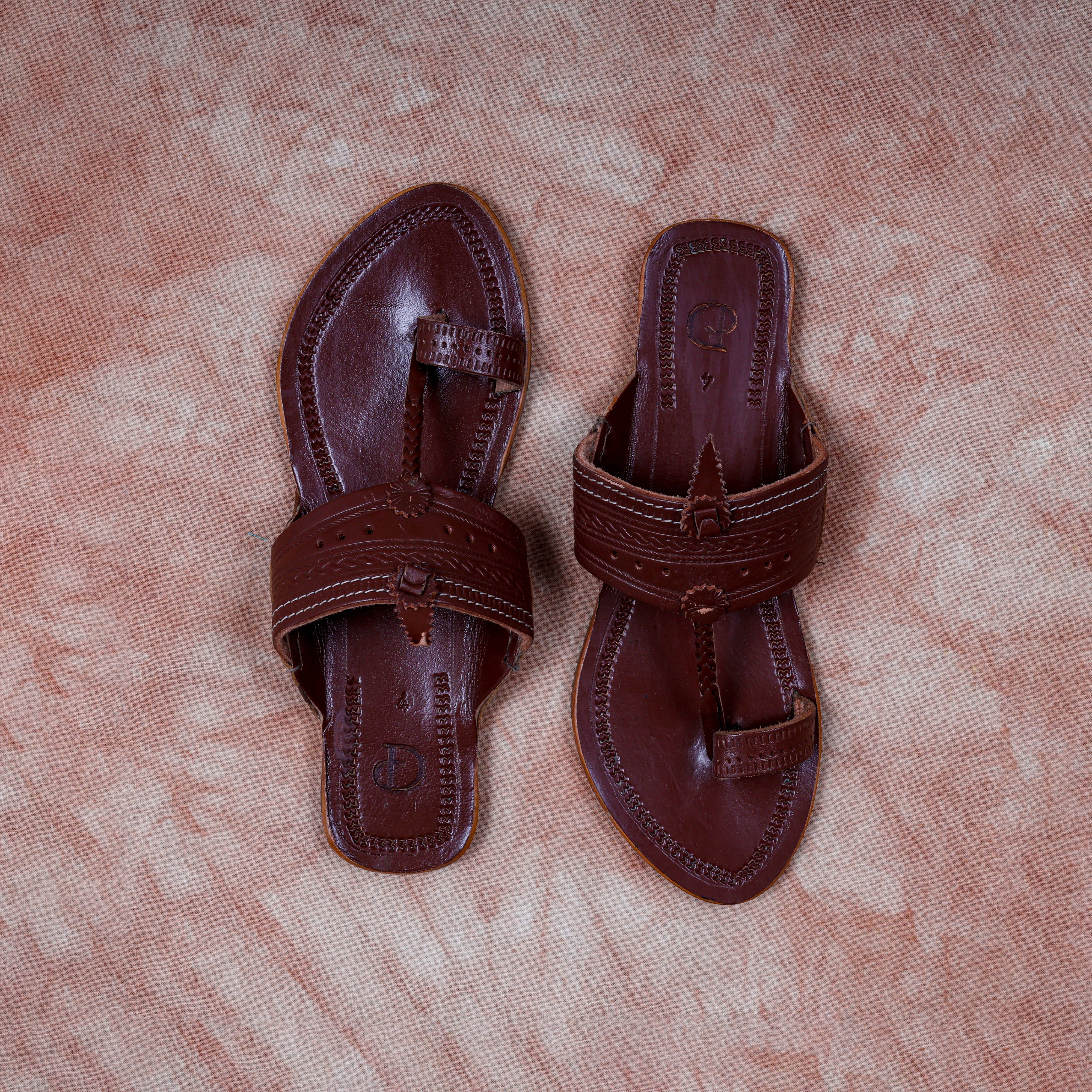 Handcrafted Dark Brown Kolhapuri Sandals
