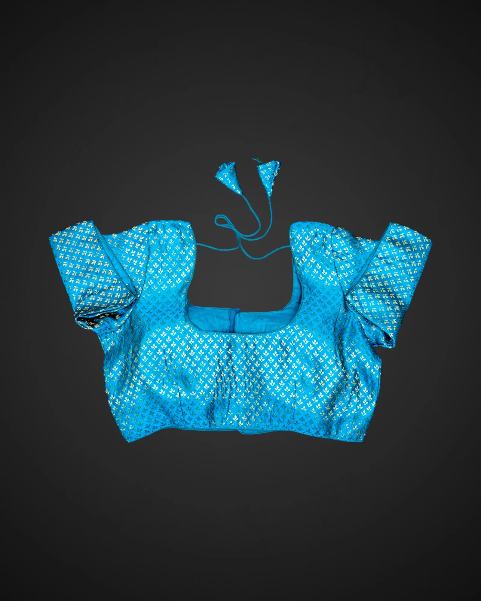 Silk Jacquard U Neck Back Design Readymade Blouse