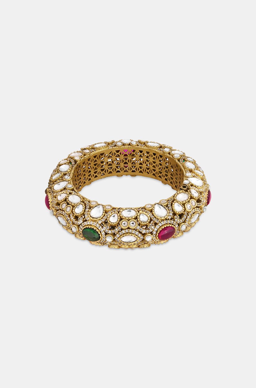 Vibrant Polki Spectrum Bangle - Dyulokha