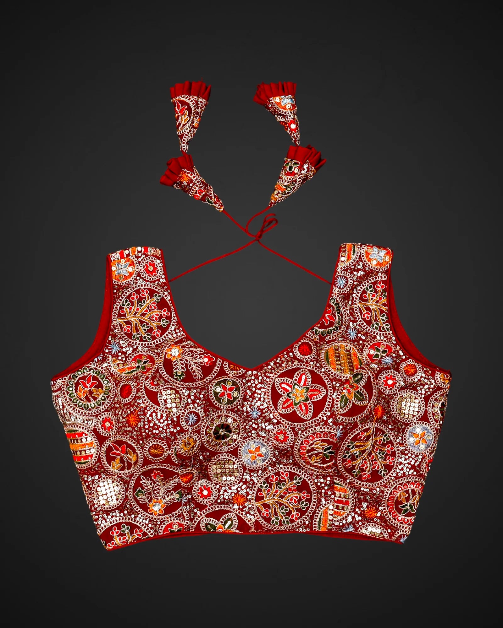 Georgette V Neck Readymade Blouse