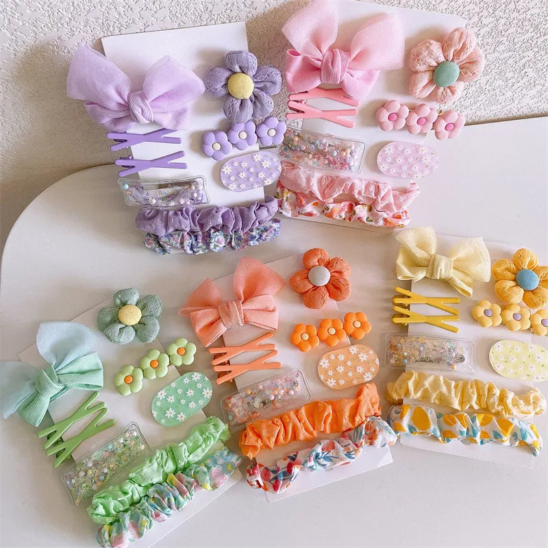 Yellow Flower Bow Knot Hair Clip for Kids