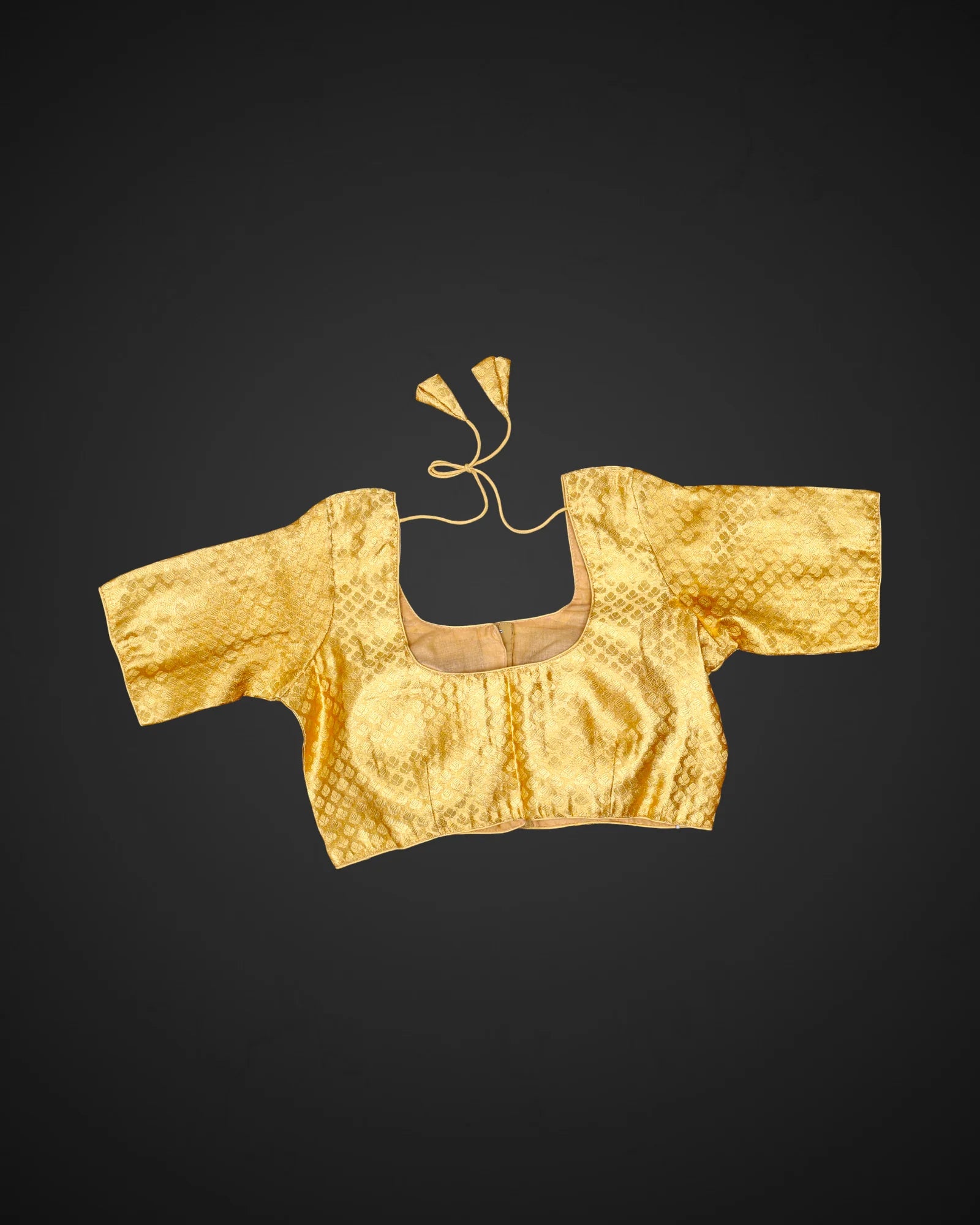 Silk Jacquard U Neck Back Design Readymade Blouse