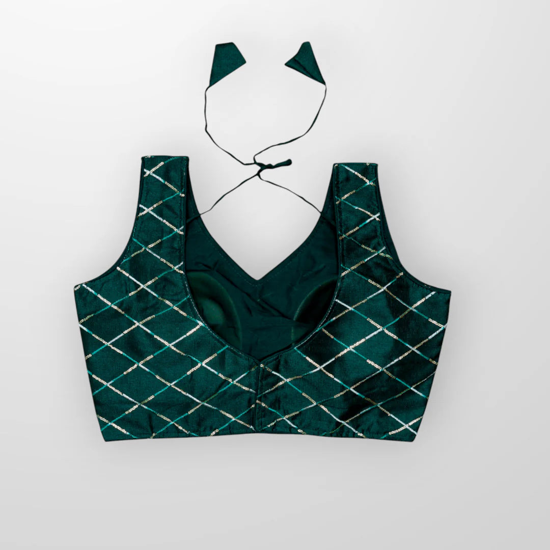 Silk Blouse with Intricate Sequin Work