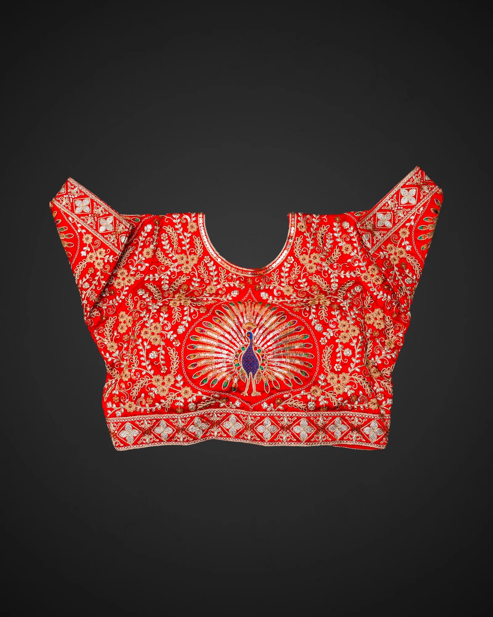 Silk Modern Cutout Readymade Blouse