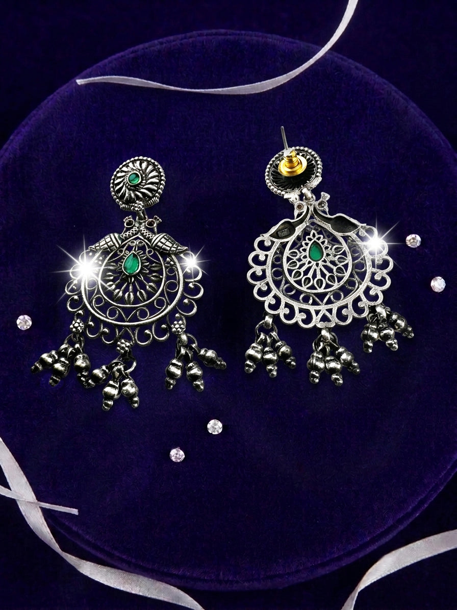 Emerald Accent Earrings