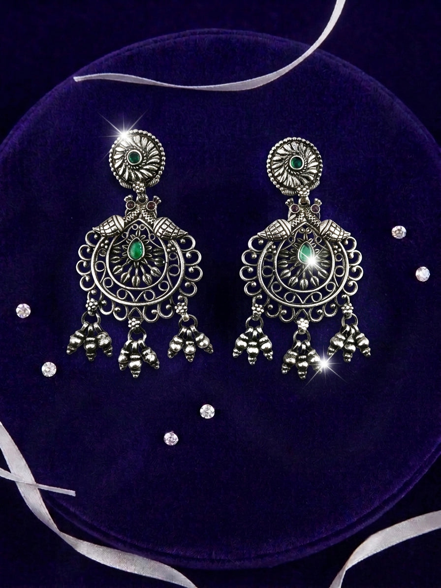 Emerald Accent Earrings