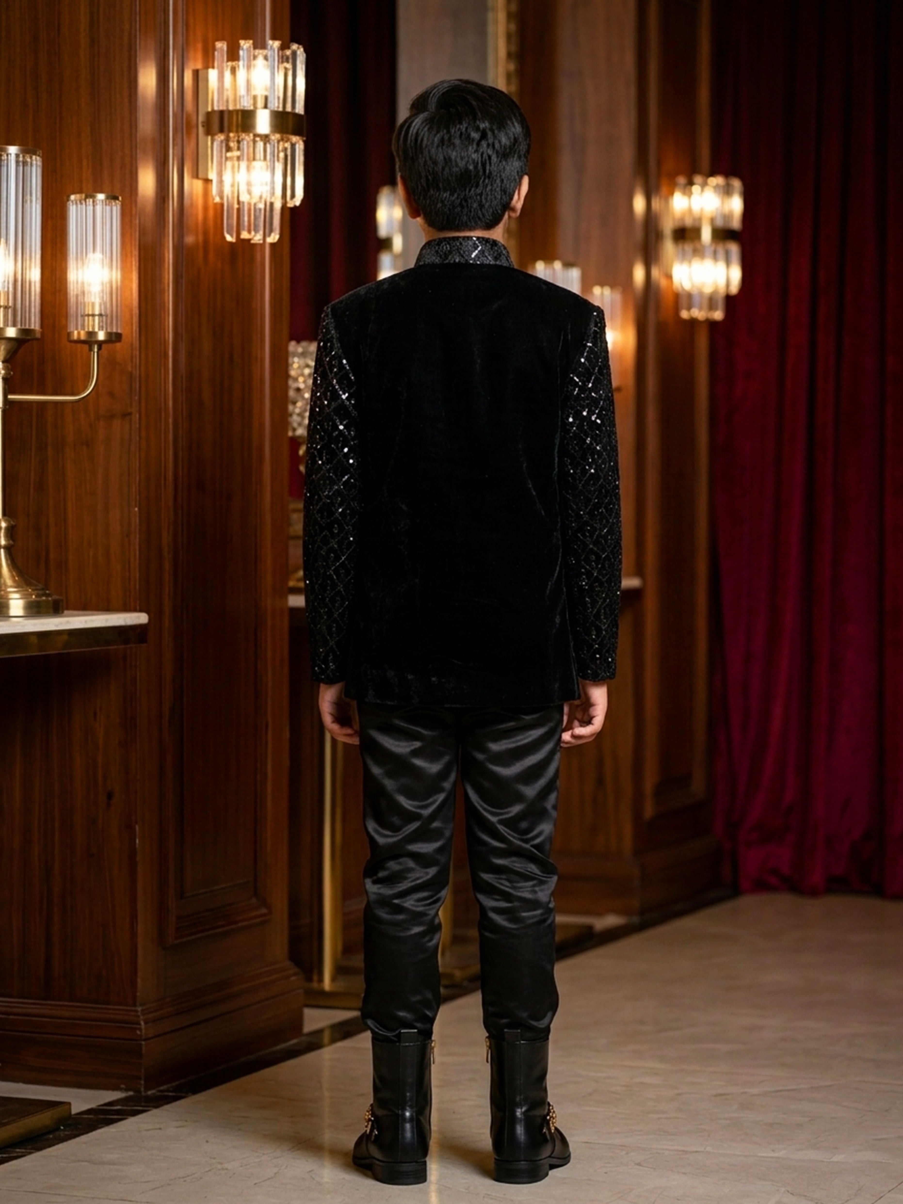 Festive Sequin Kurta Pajama Set