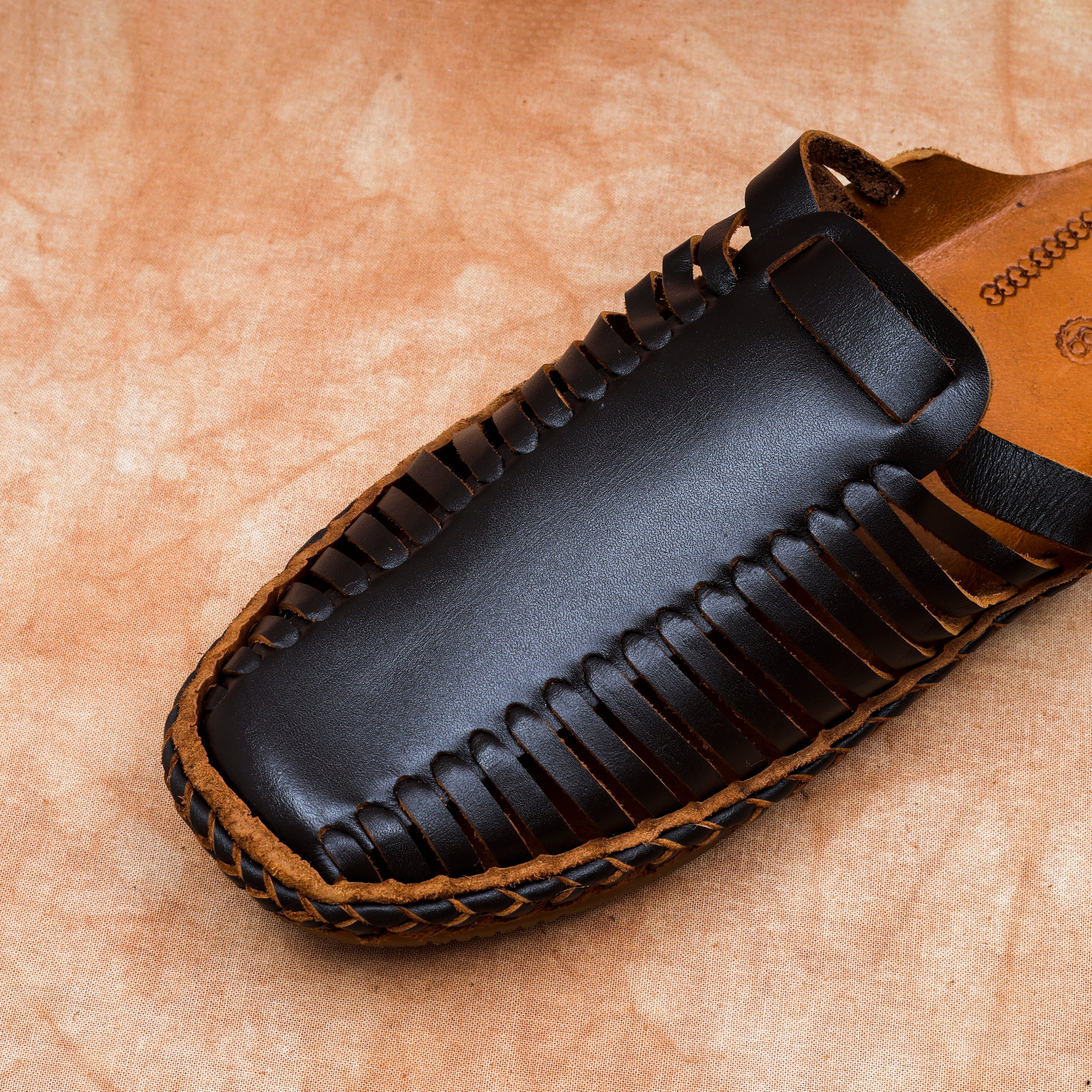 Brown Handcrafted Leather Ethnic Mules
