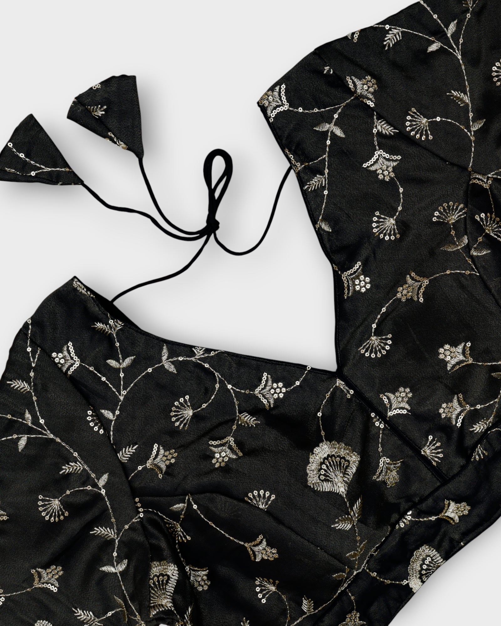 Silk V Neck Half Sleeve Readymade Blouse