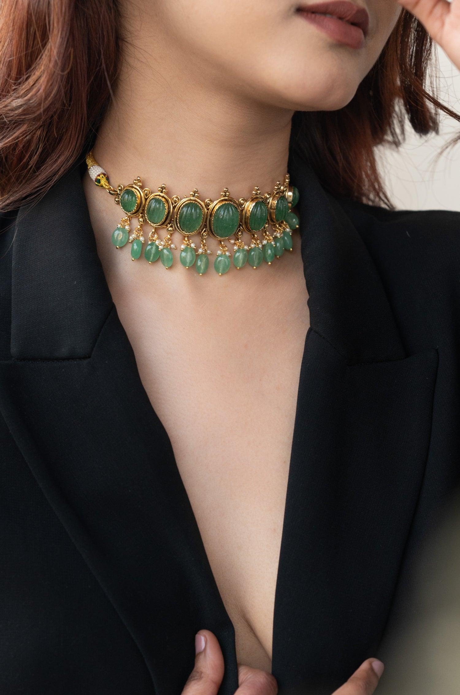 Fluorite Elegance Choker Set - Dyulokha