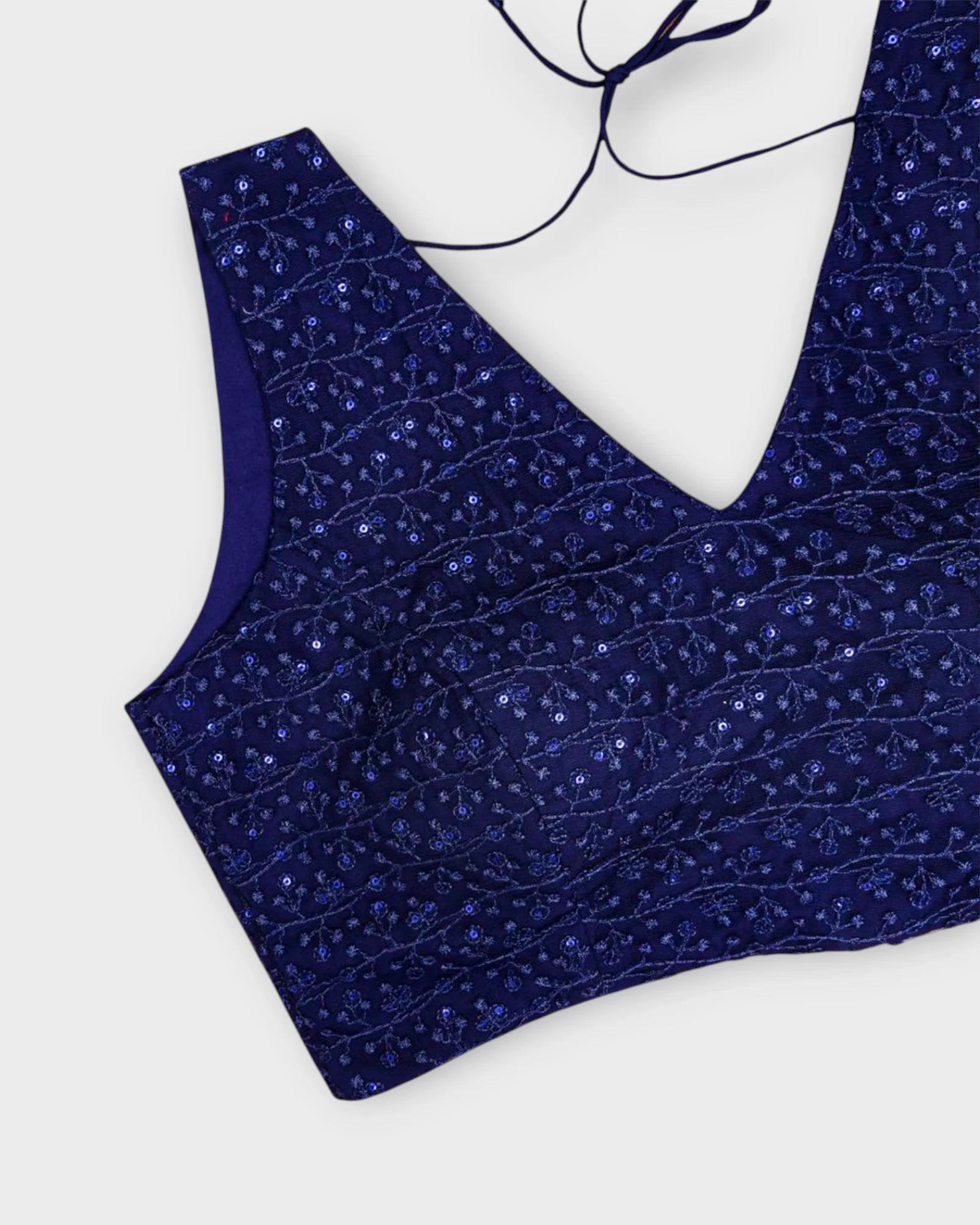 V Neck Embroidered Cotton Readymade Blouse