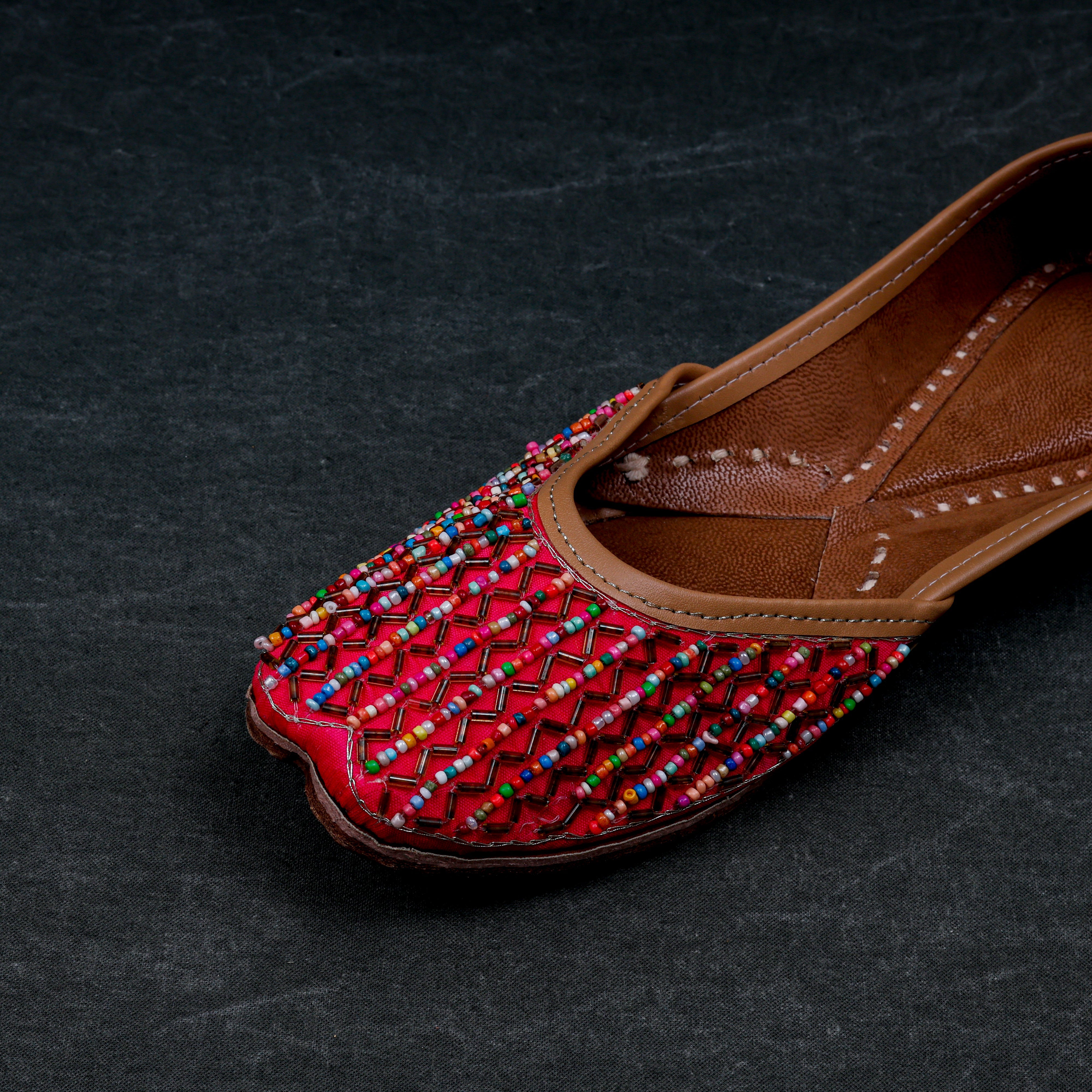 Rani Pink Two Tone Traditional Jutti