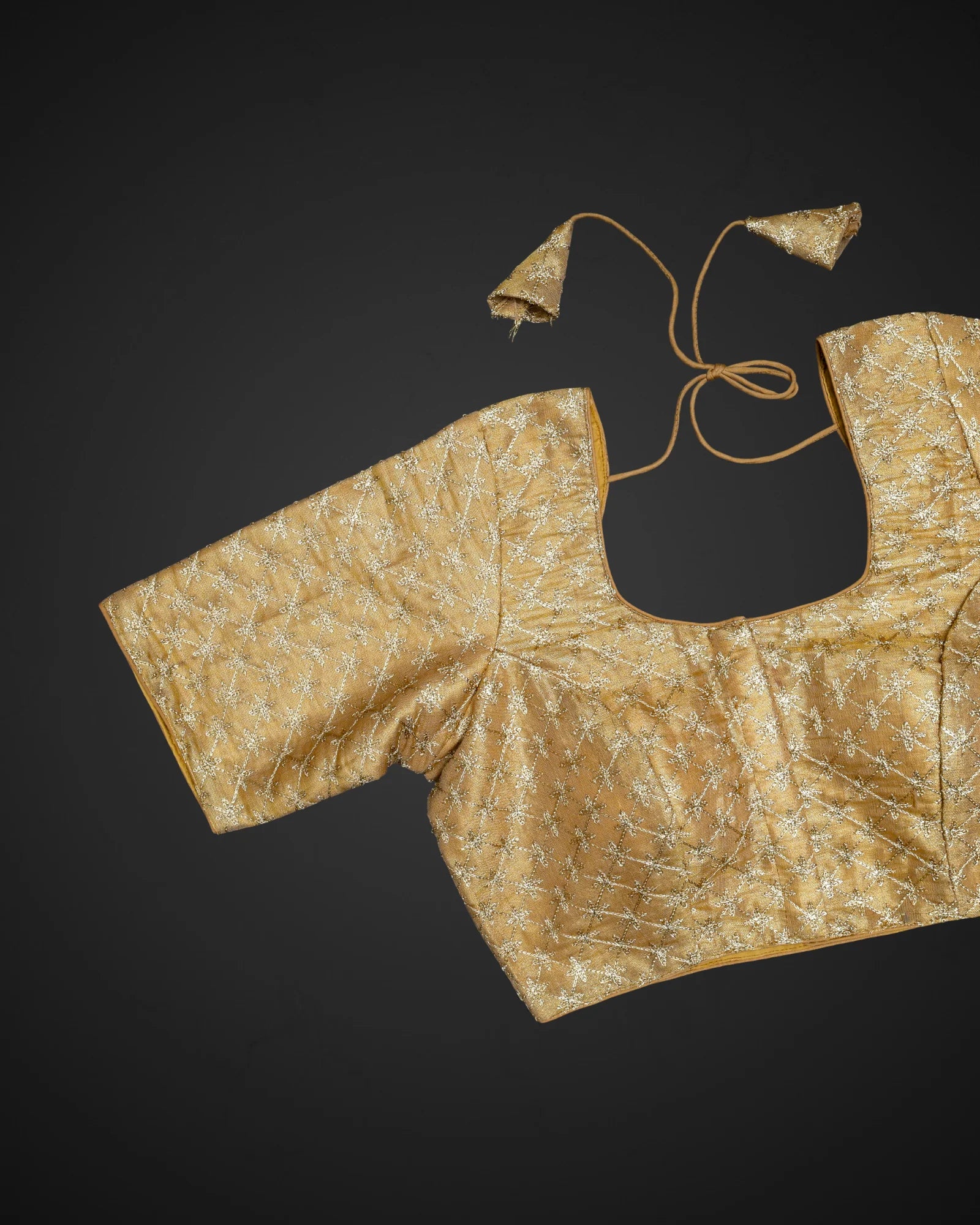 Square Neck Silk Embroidered Readymade Blouse