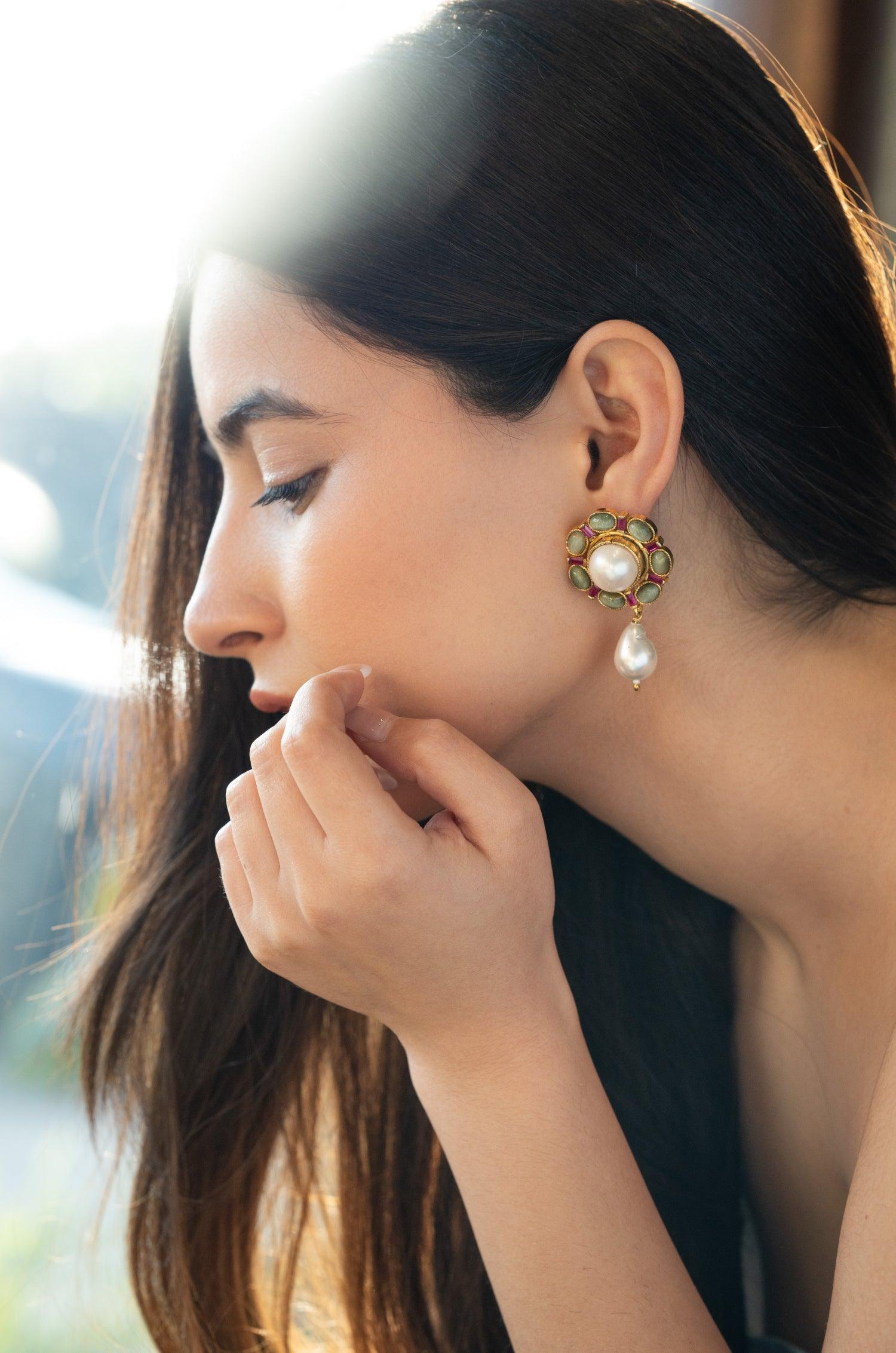 Lustrous Pearl Drop Earrings - Dyulokha