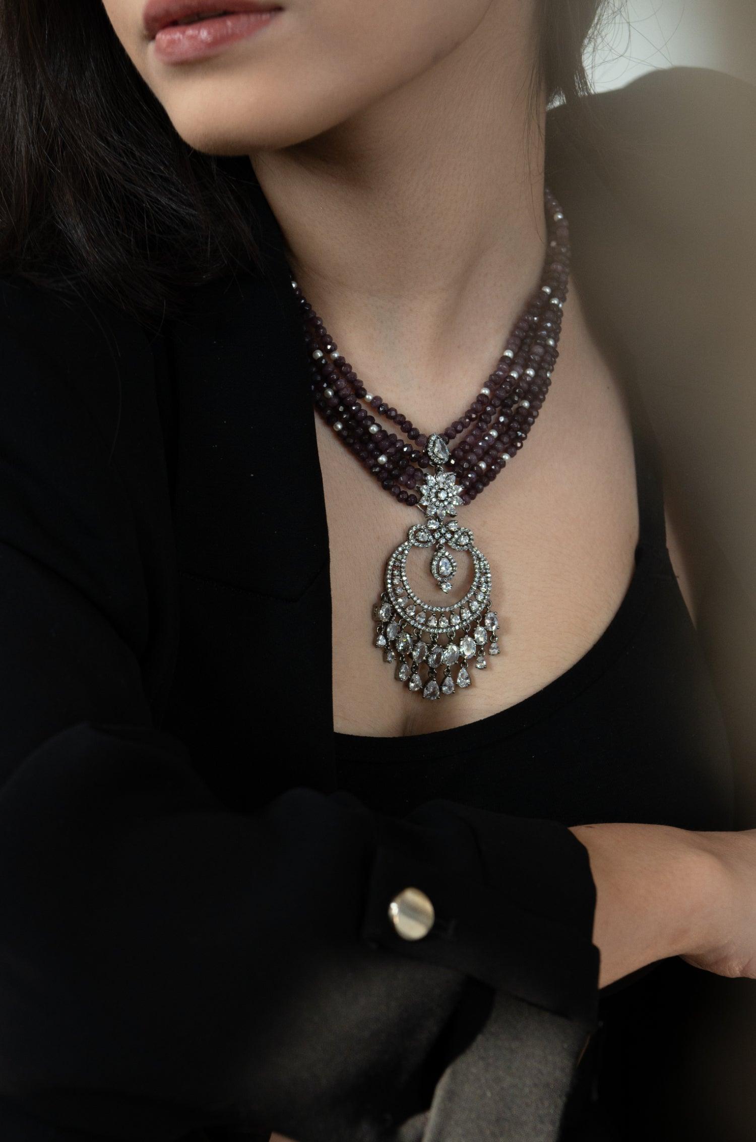Royal Amethyst Victorian Necklace - Dyulokha