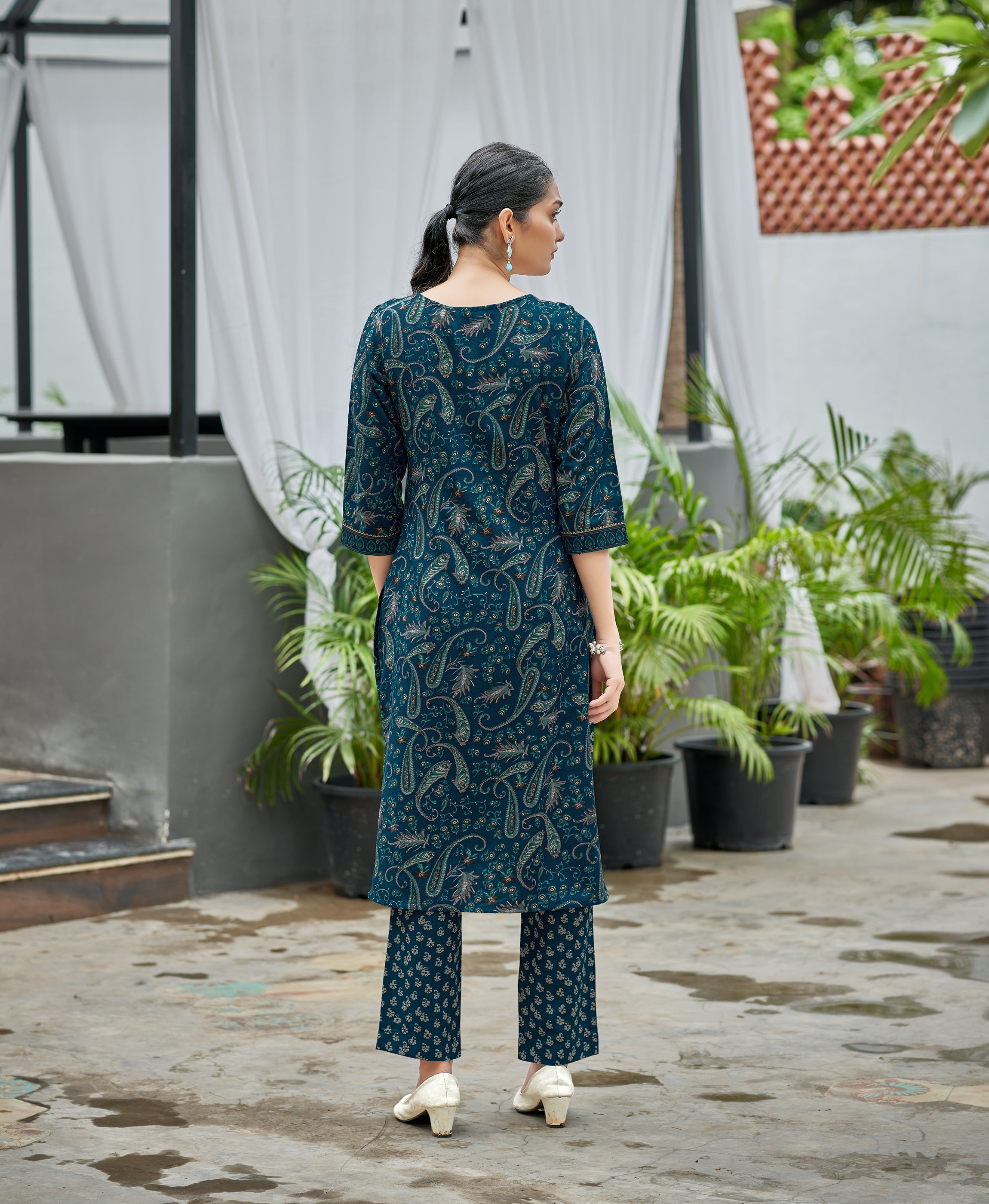 Floral Printed Cotton Kurta