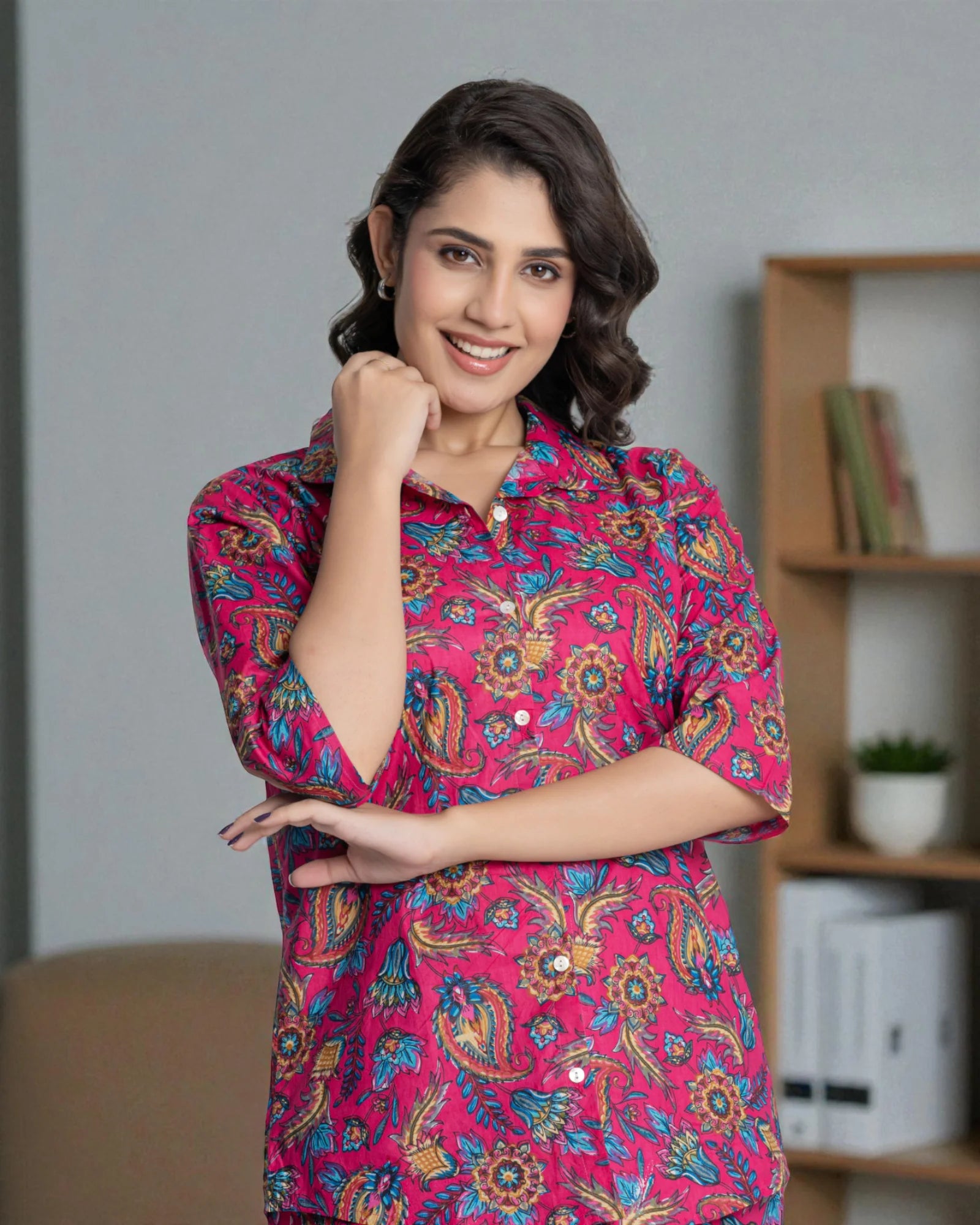 Floral Cord Set With Elegant Embroidery
