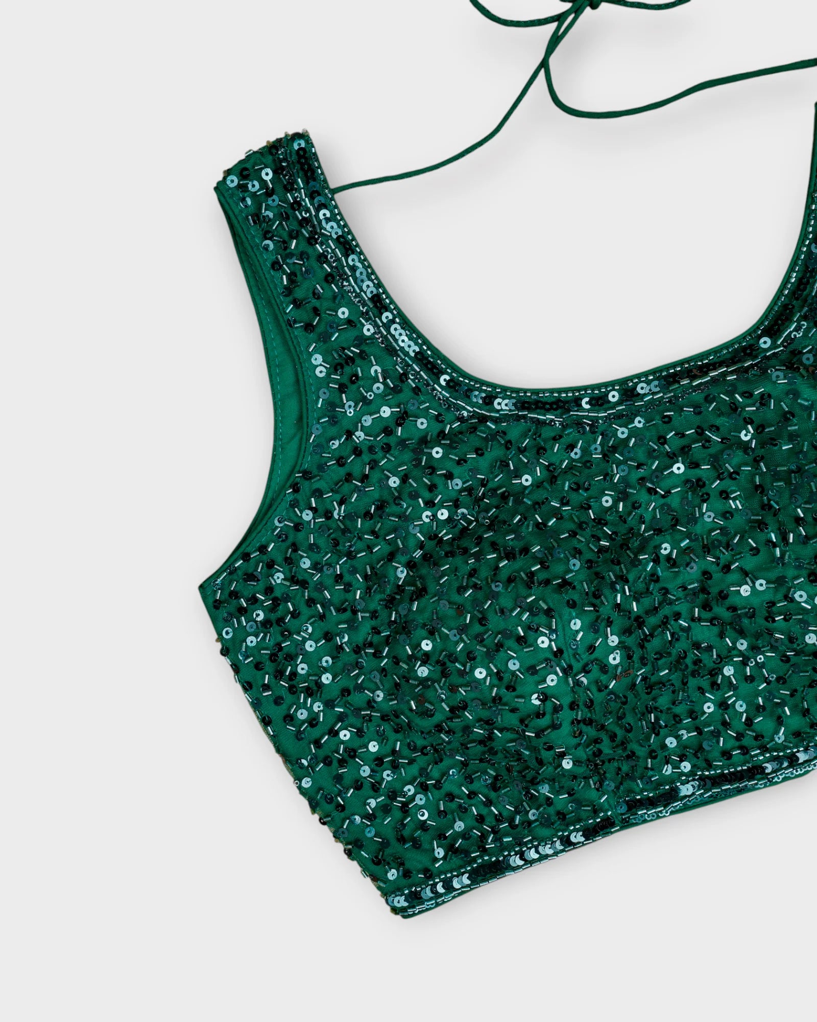 Net U Neck Readymade Blouse With Closure