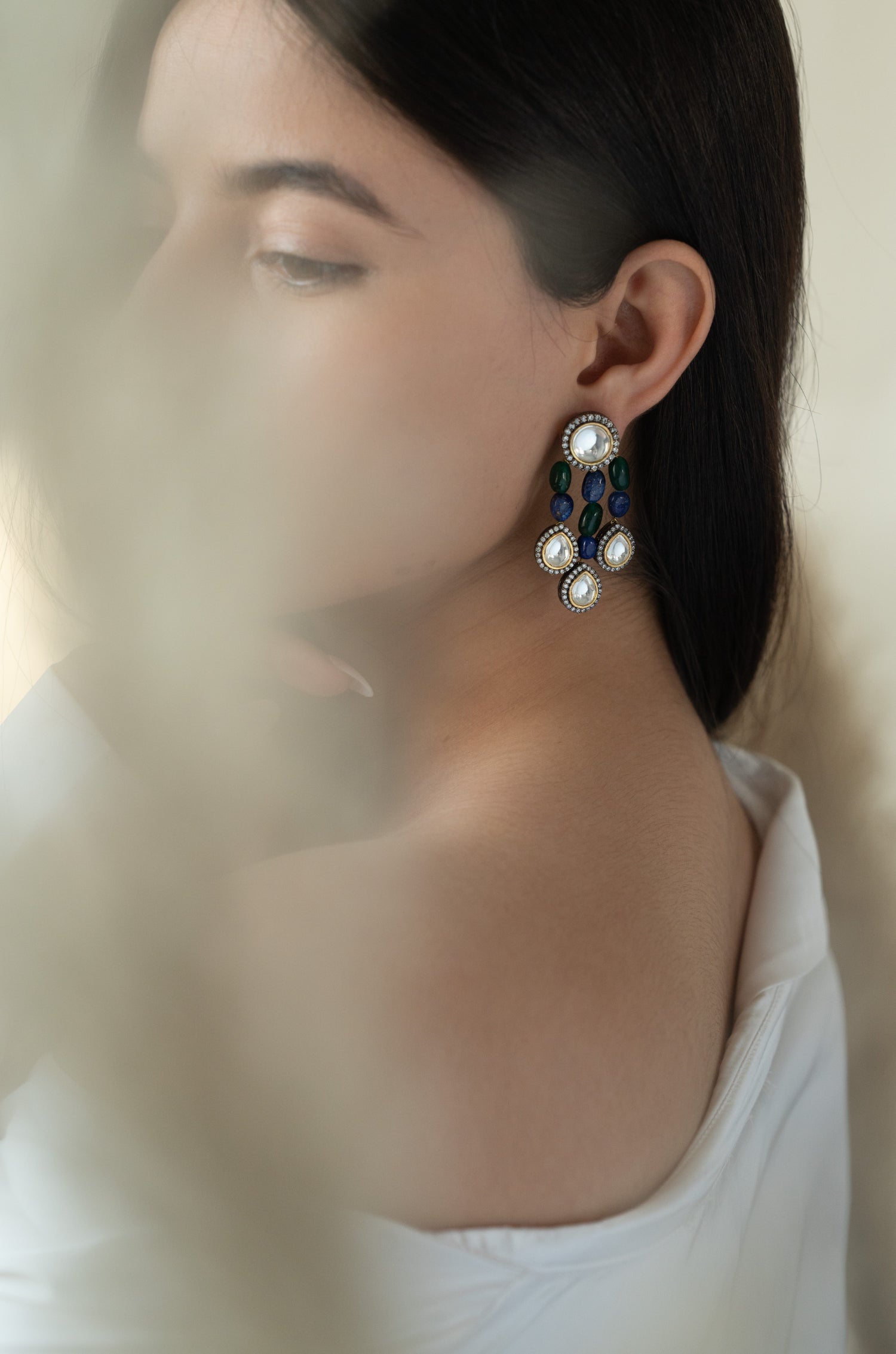Sparkling Polki Earrings
