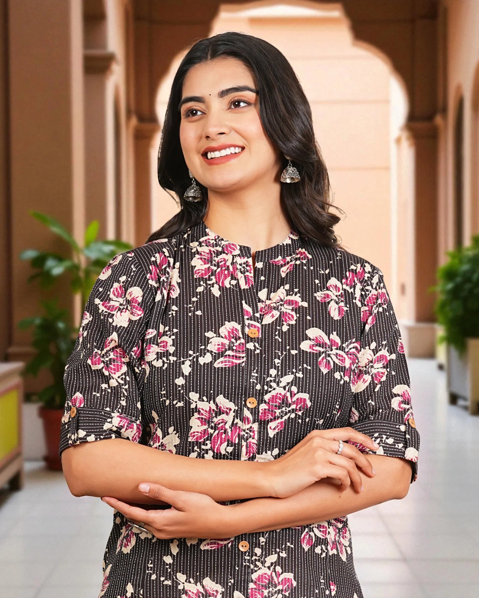 Geometric Printed Cotton Kurta Set