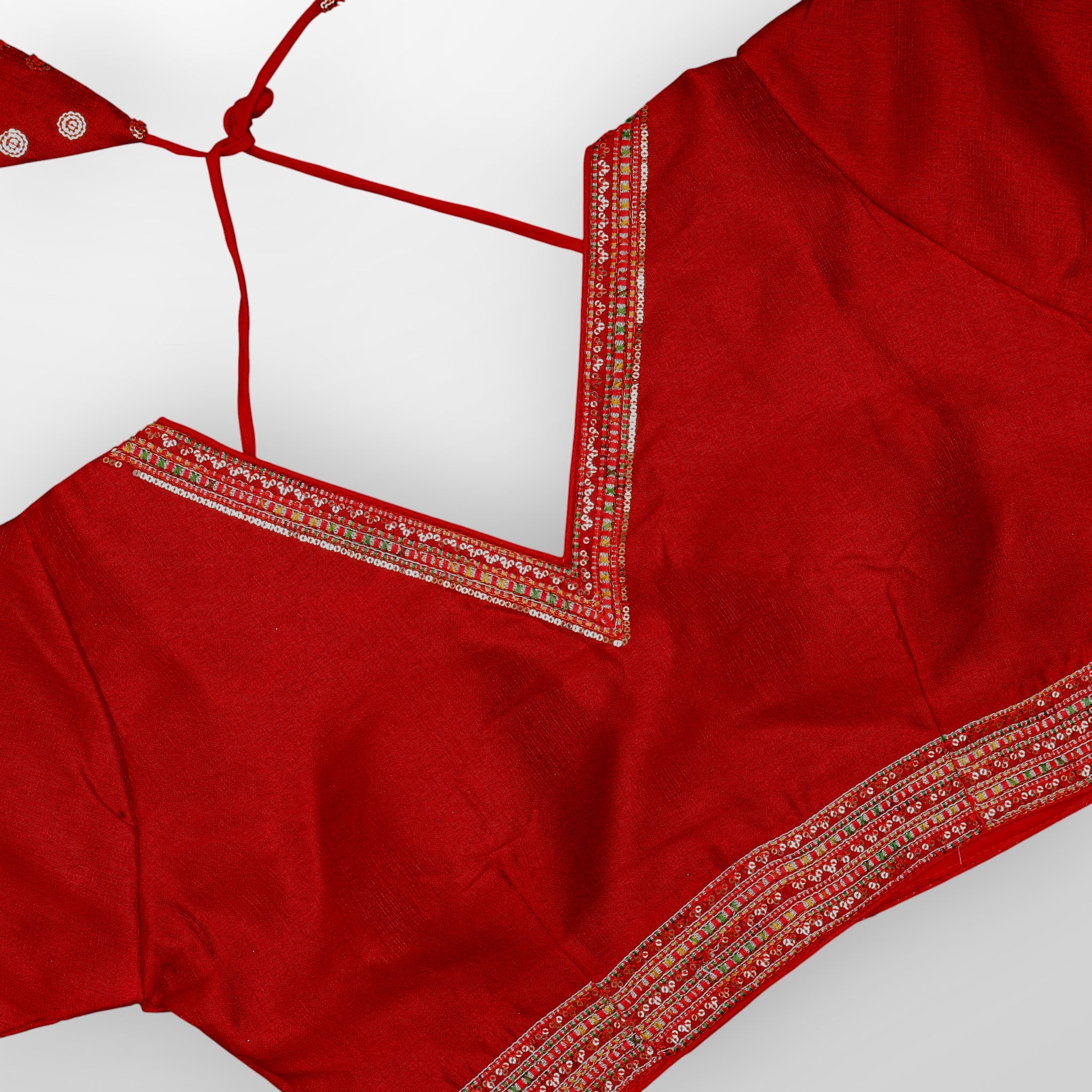 Phantom Silk Readymade V Neck Blouse