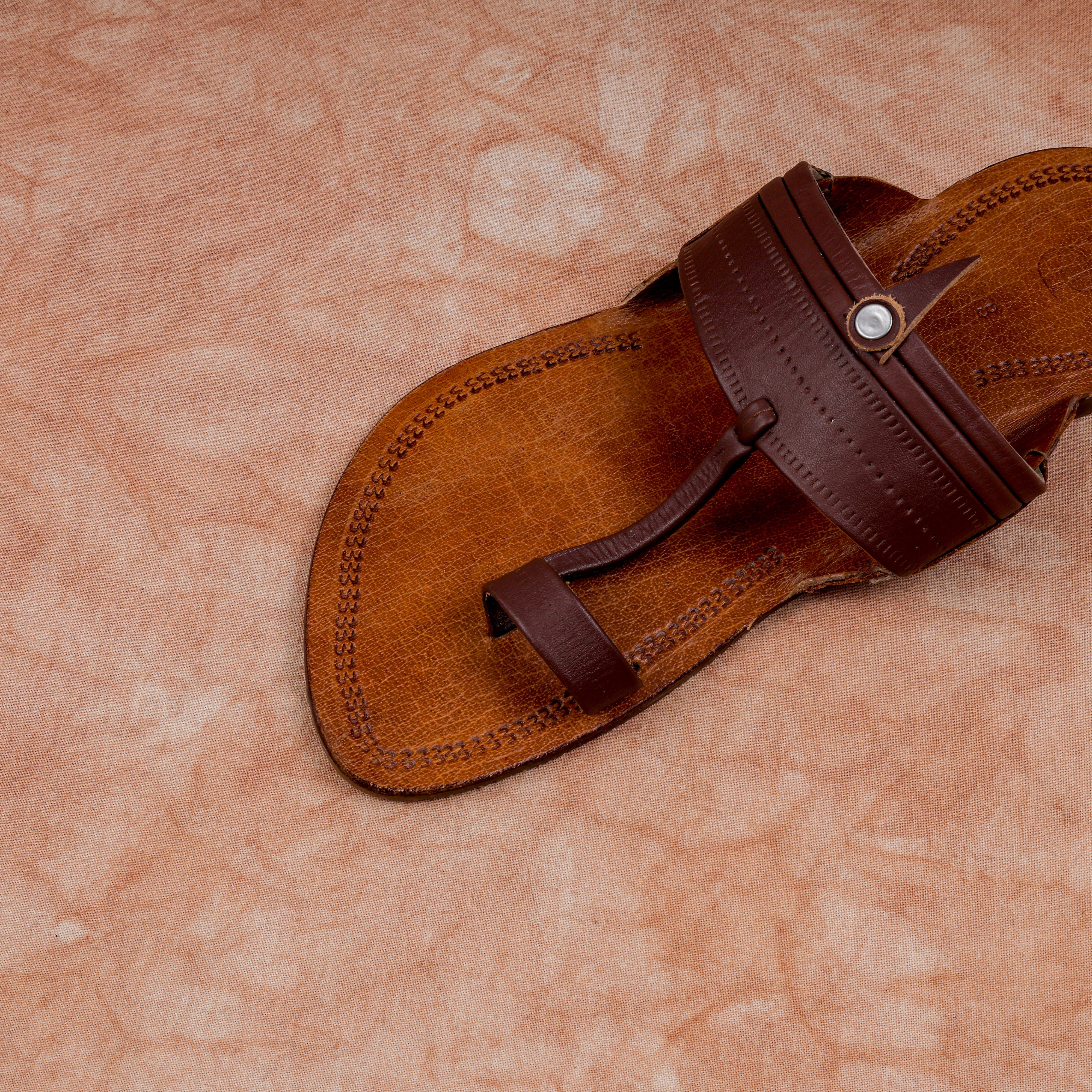 Tan Handcrafted Kolhapuri Sandals