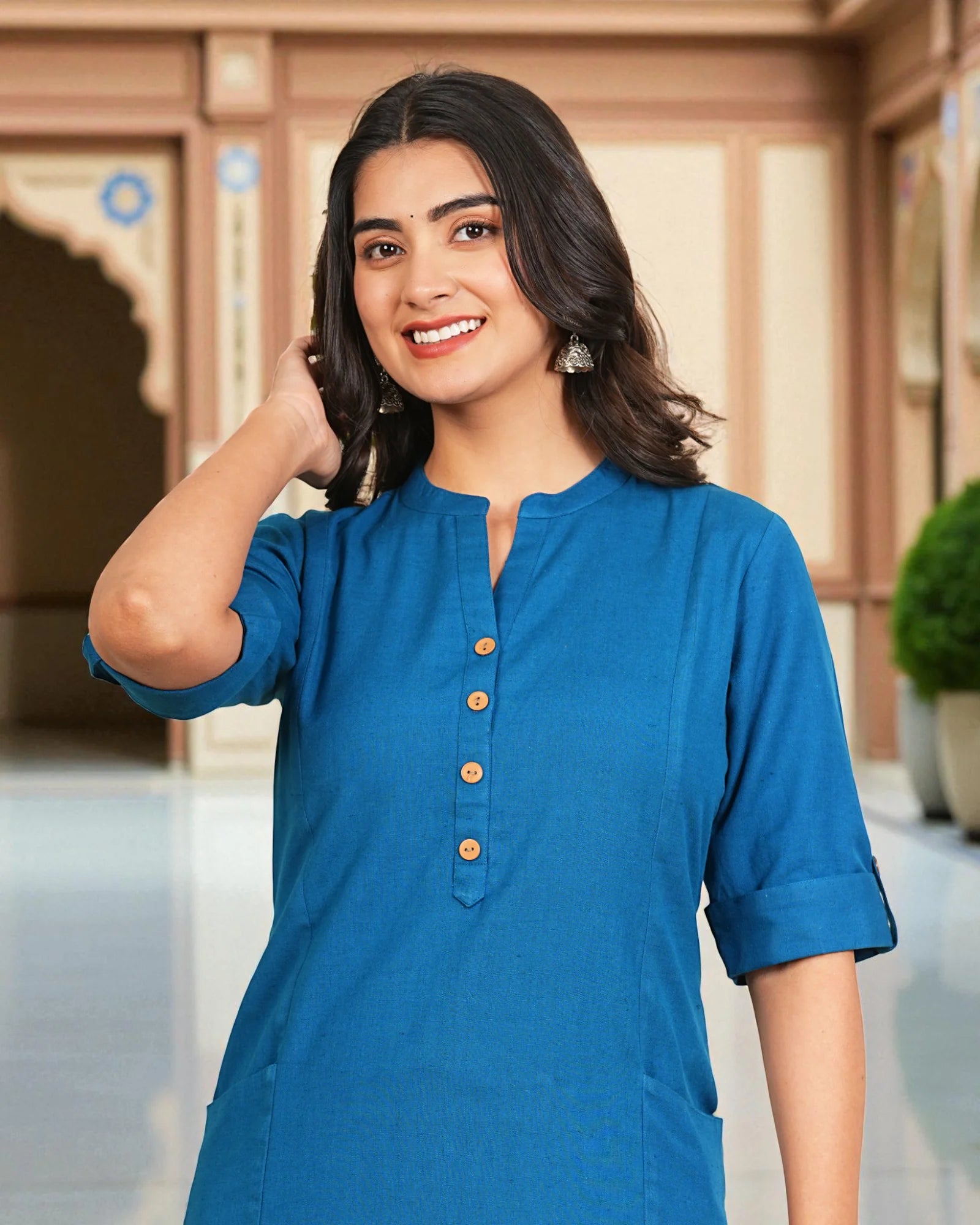 Modern Cotton Embroidered Kurta Set
