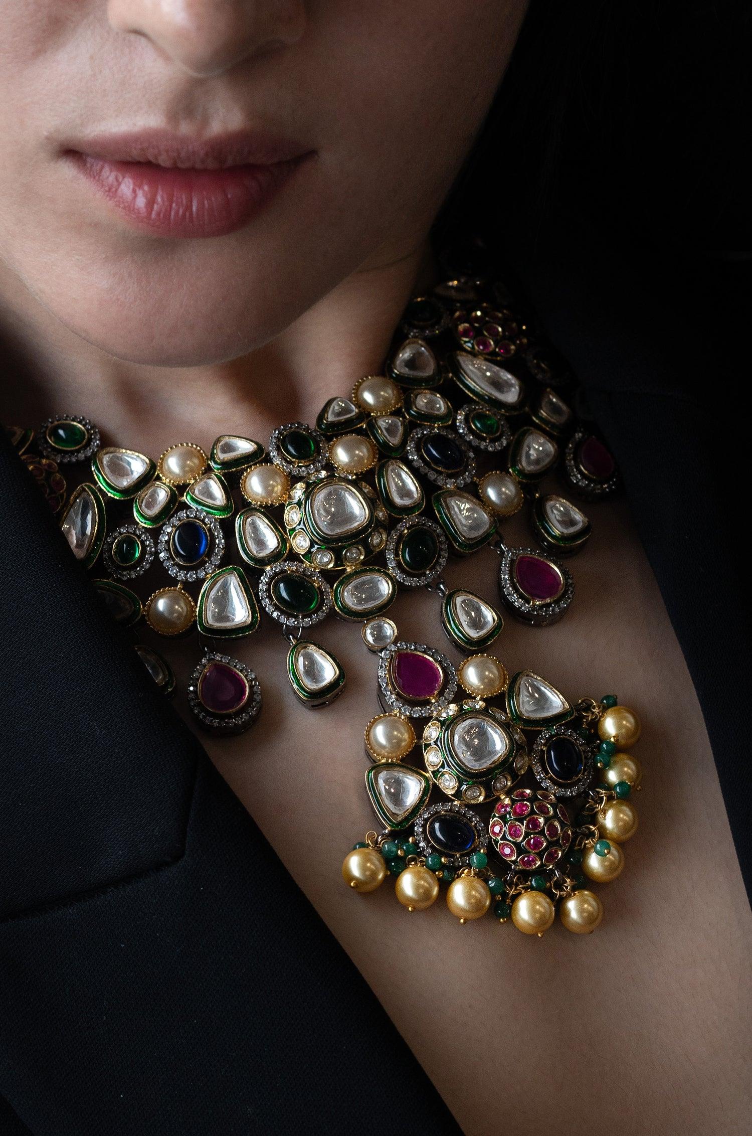 Victorian Rainbow Necklace Set - Dyulokha