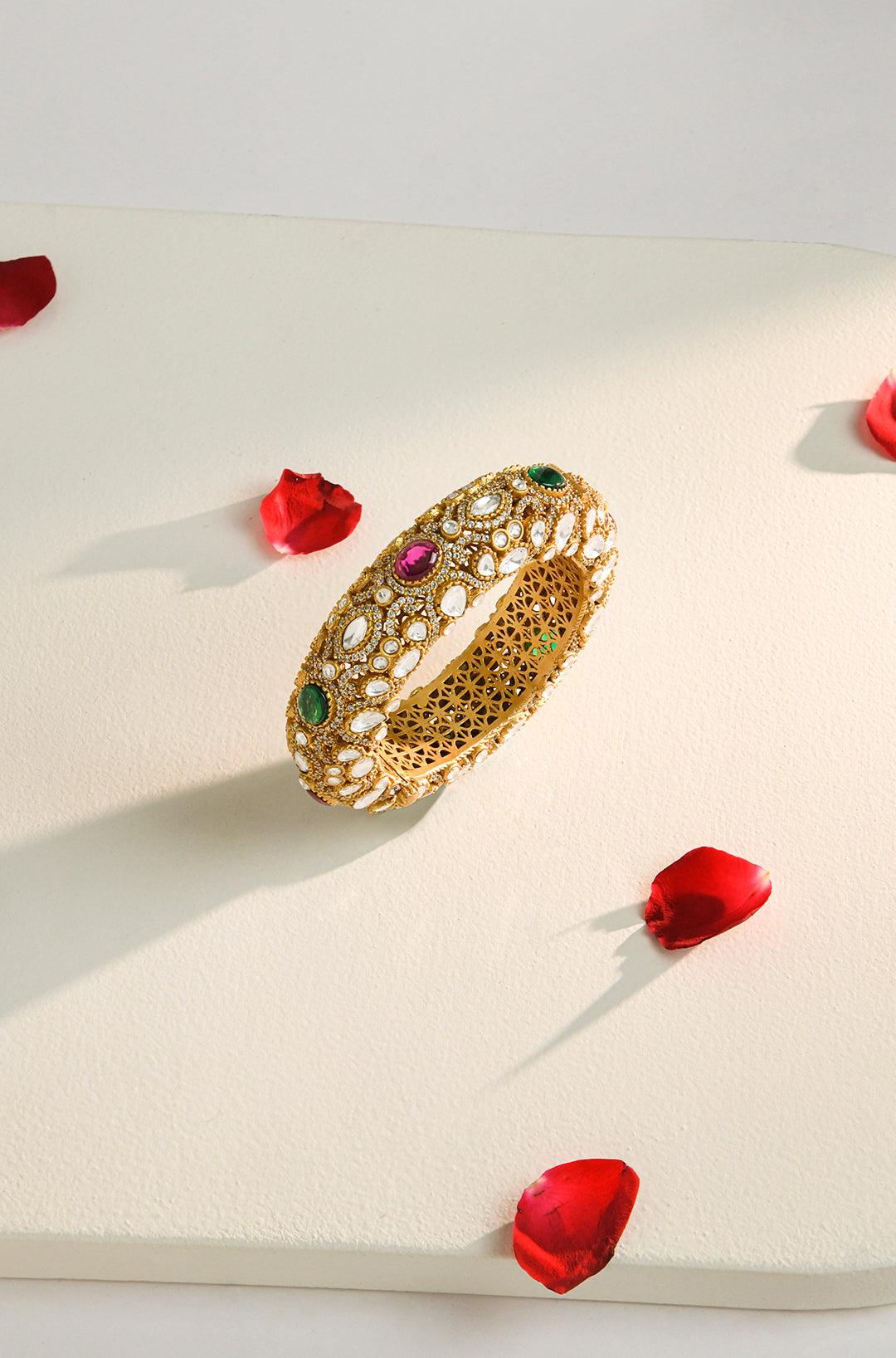 Vibrant Polki Spectrum Bangle - Dyulokha