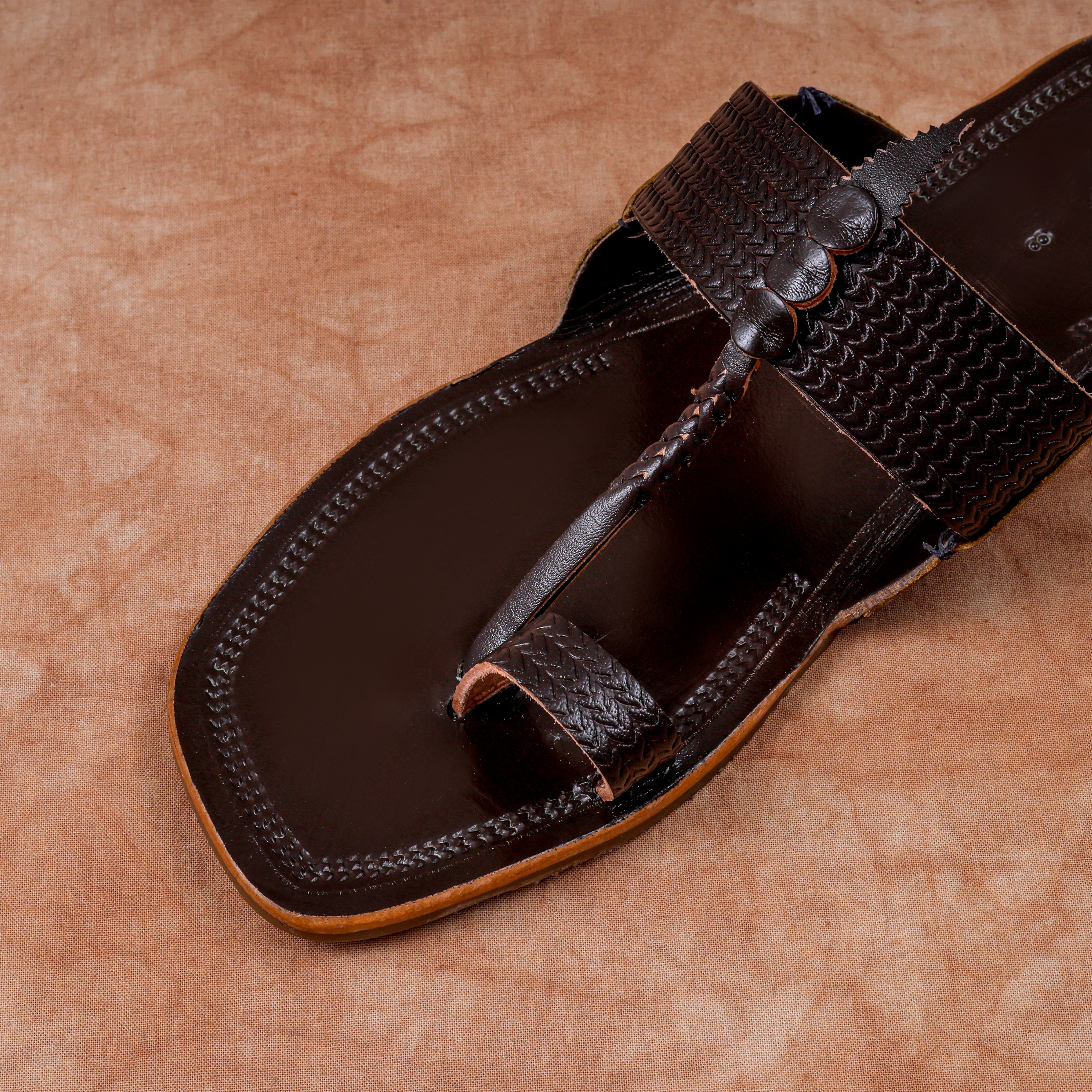 Artisan Brown Leather Kolhapuri Sandals