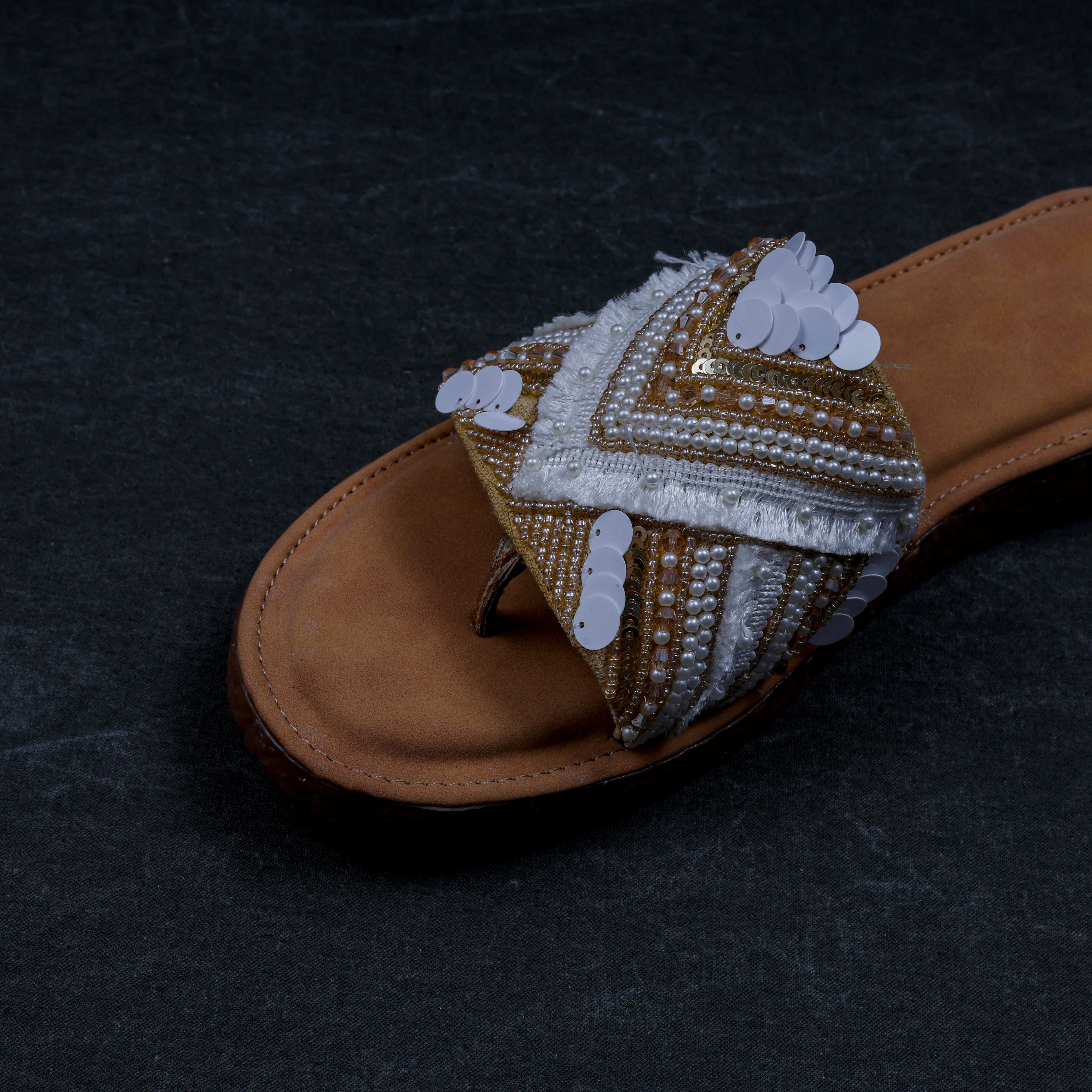 Cream Comfortable Foam Padded Flats