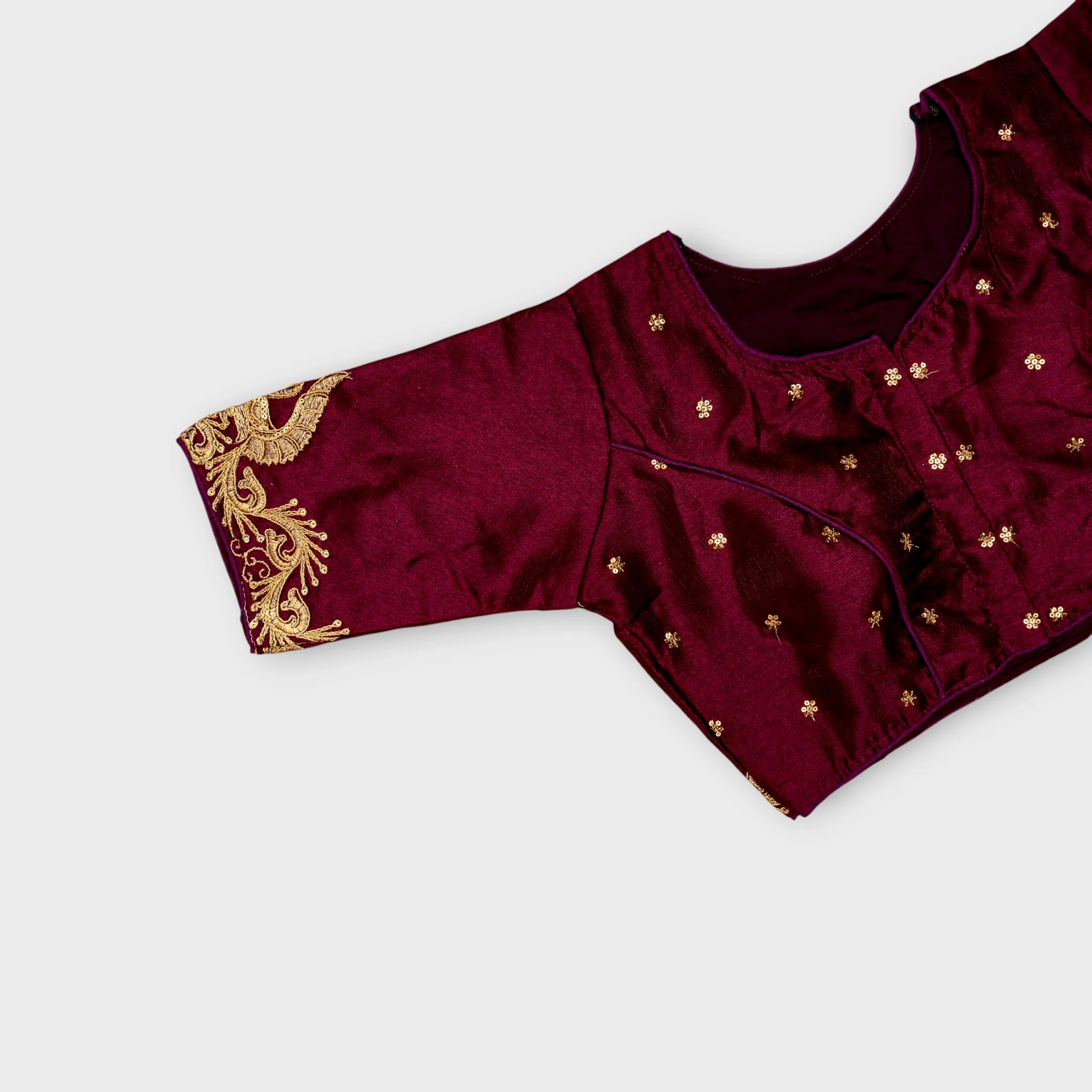 Peacock Design Cosmos Silk Readymade Blouse