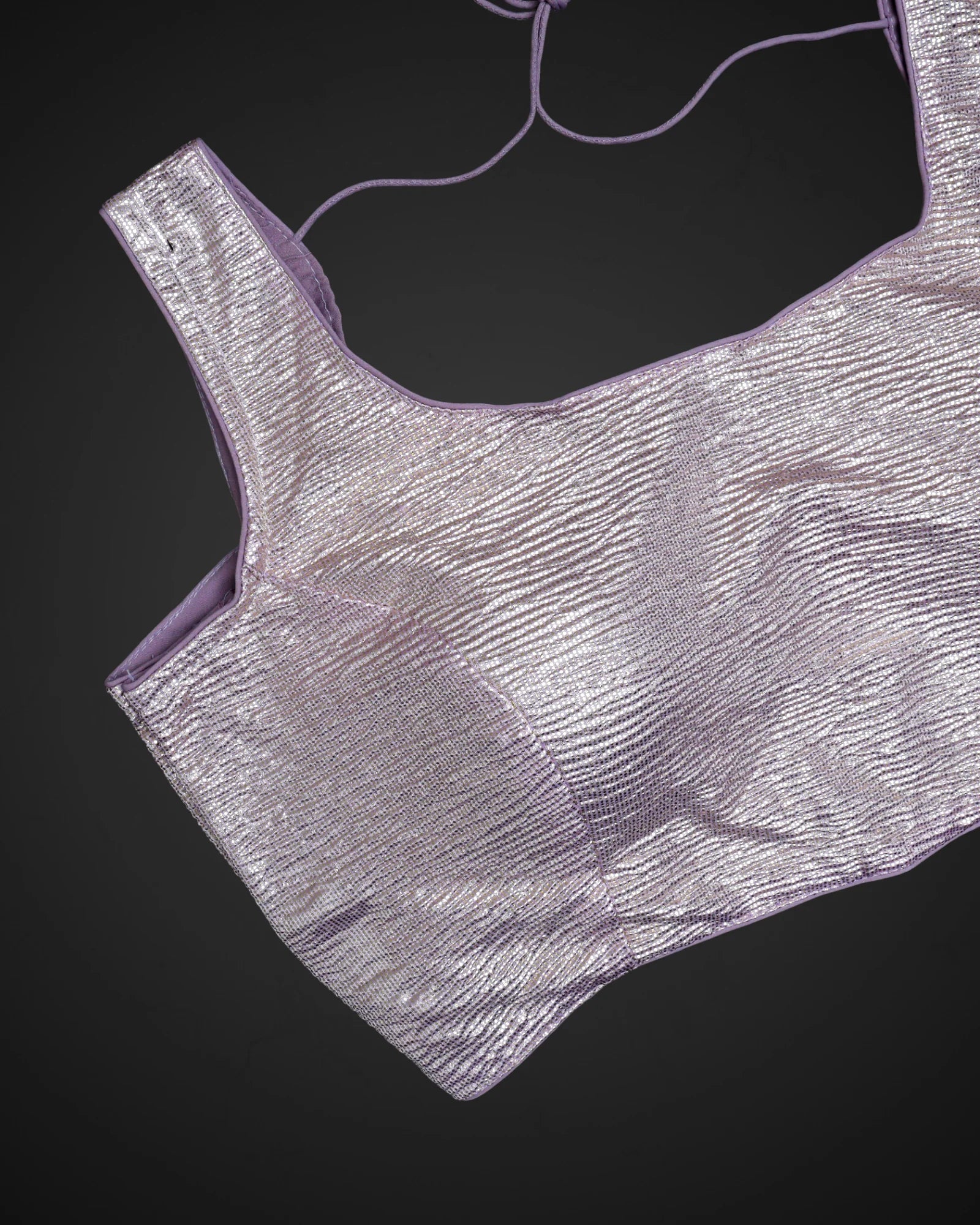 Shimmer Crush Fabric Square Neck Readymade Blouse