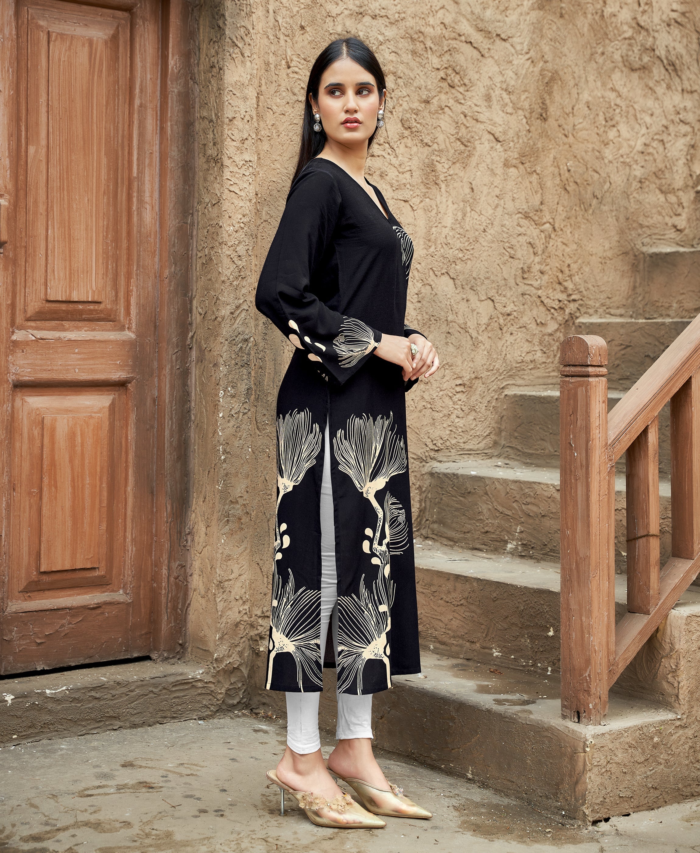 Multicolor Cotton Printed Kurta Set