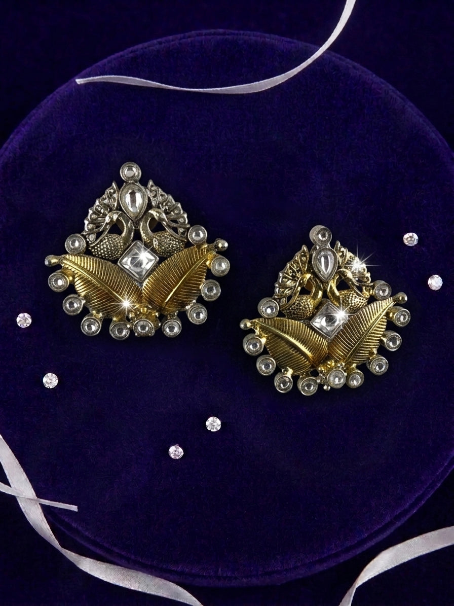 Golden Leaf Studs