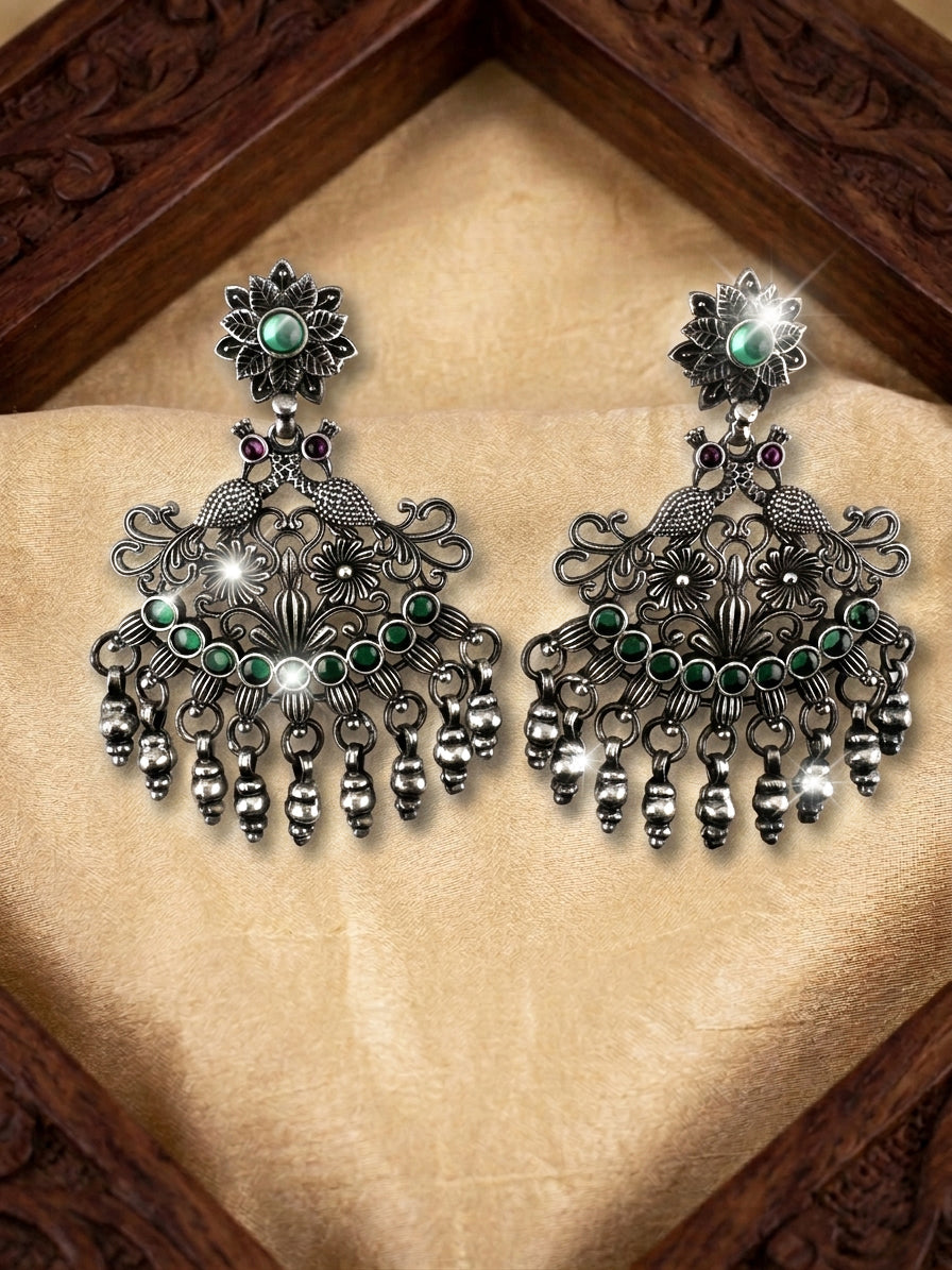 Graceful Peacock Danglers