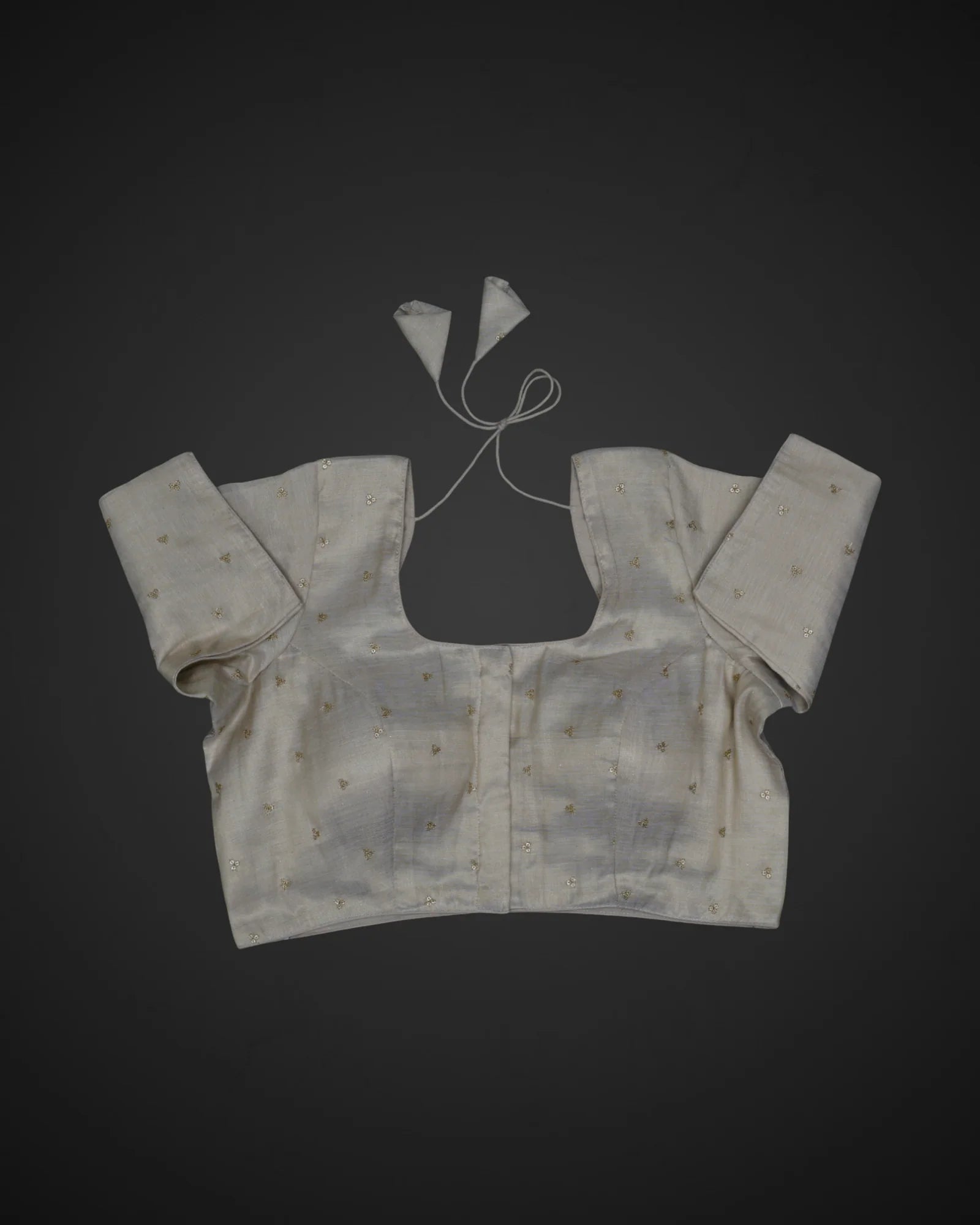 U Neck Cotton Fitted Half Sleeve Blouse