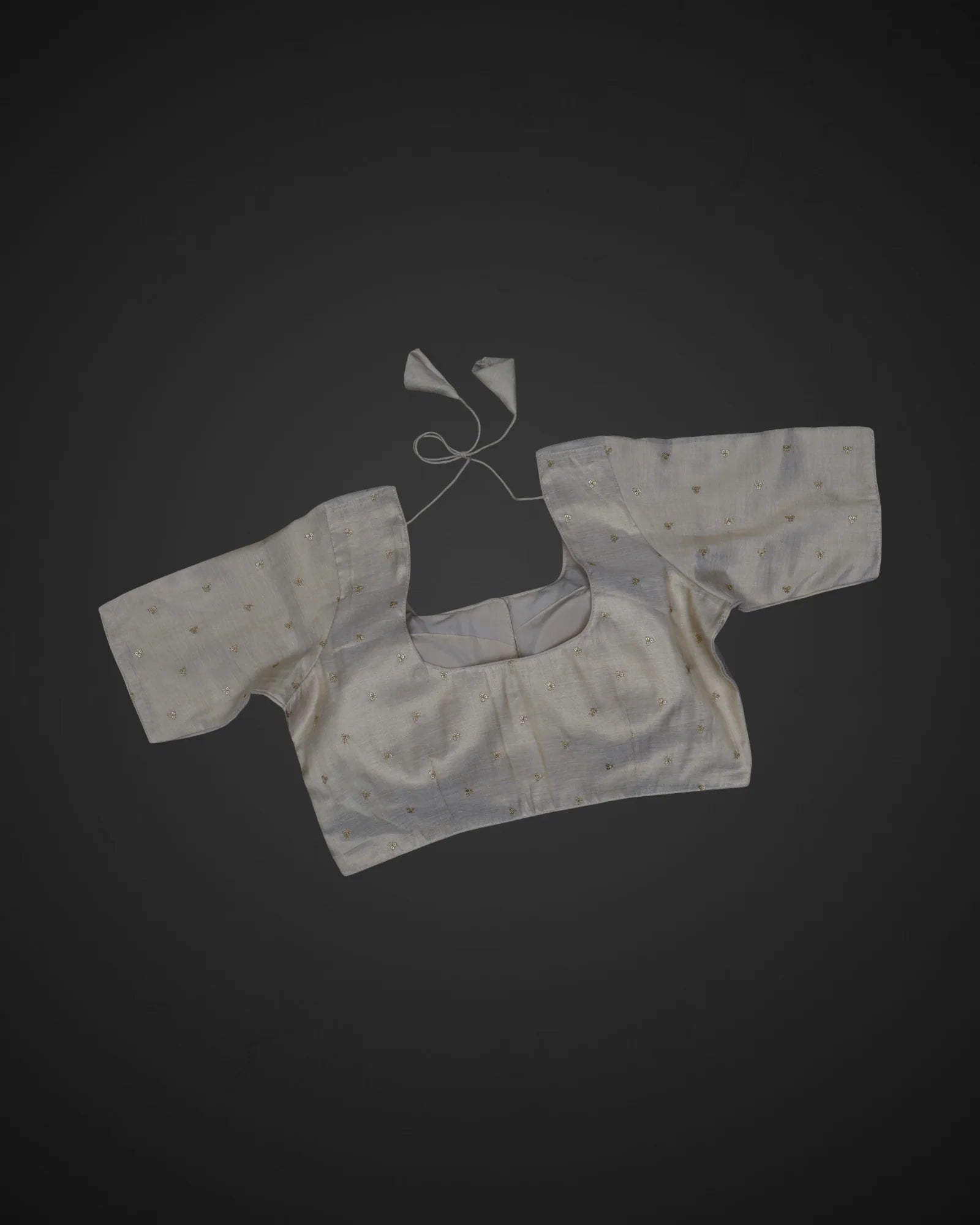 U Neck Cotton Fitted Half Sleeve Blouse