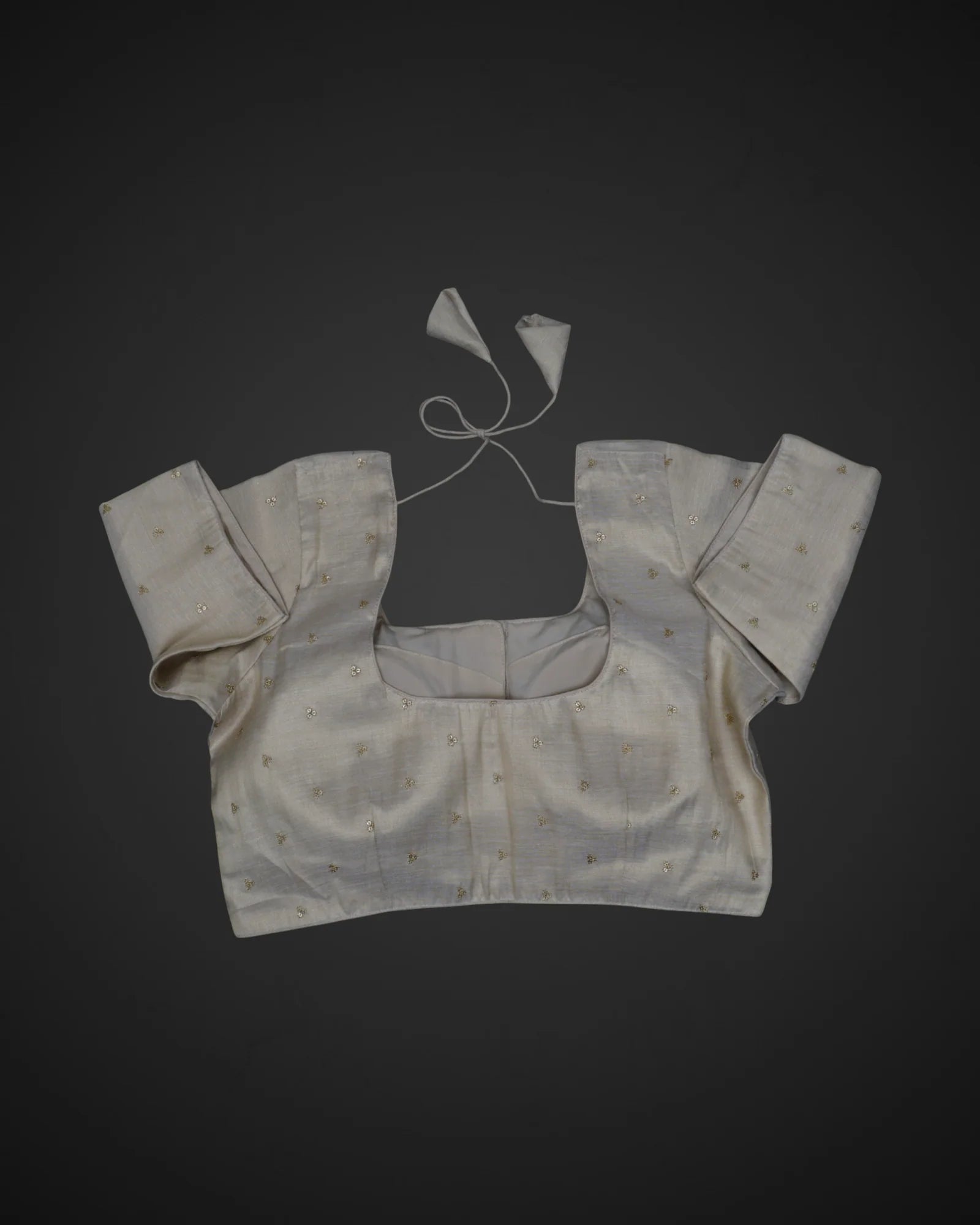 U Neck Cotton Fitted Half Sleeve Blouse