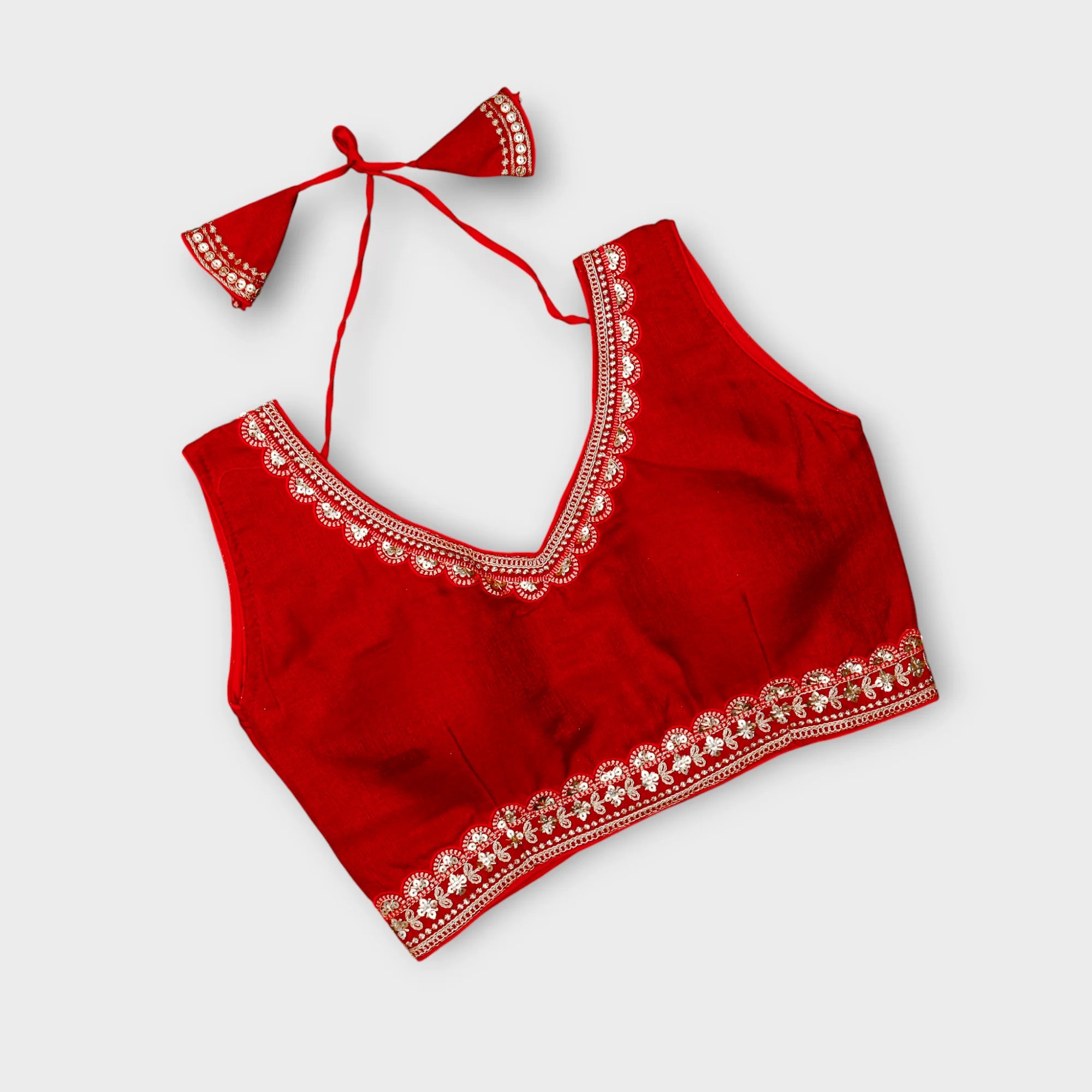 Phantom Silk V Neck Readymade Blouse