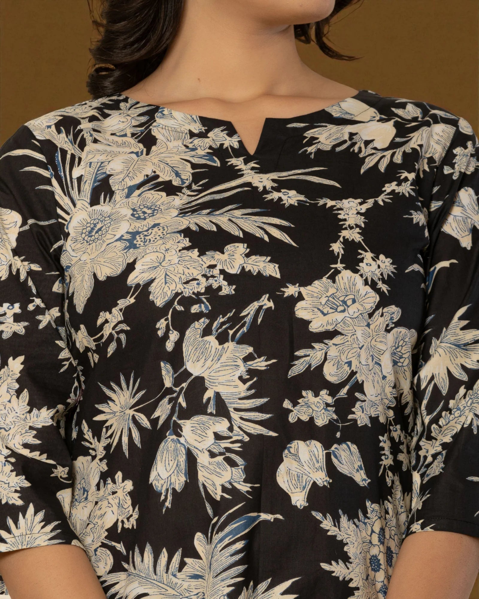 Floral Print Cotton Cord Co-Ord Set