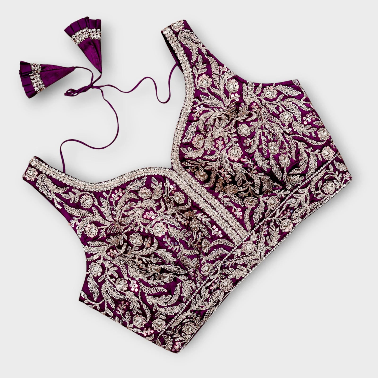 Silk Tailored Blouse With Detailed Design