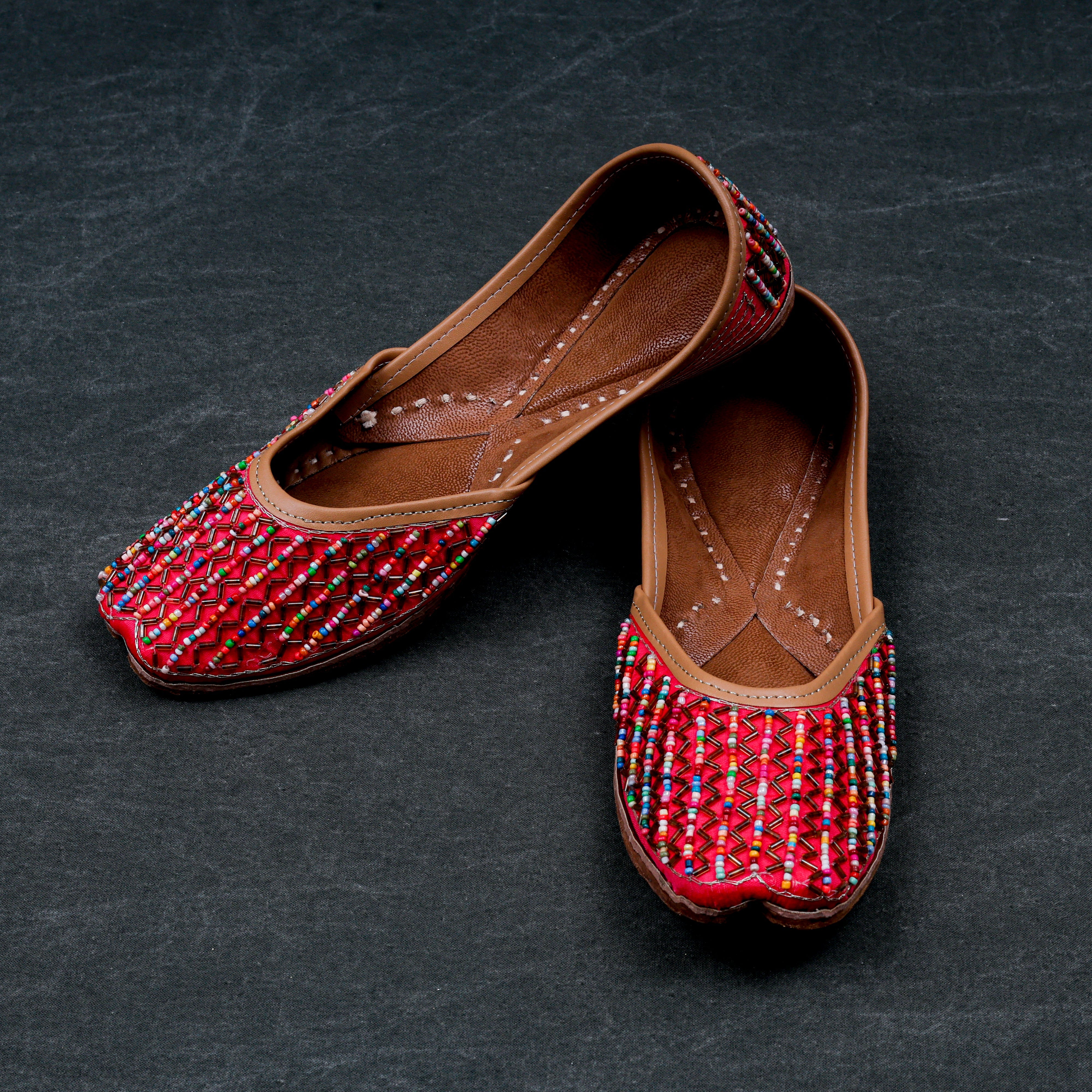 Rani Pink Two Tone Traditional Jutti