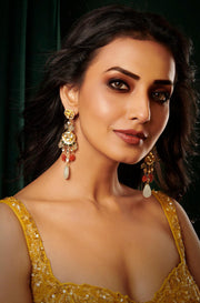 Multicolored Kundan Sparkle Earrings - Dyulokha