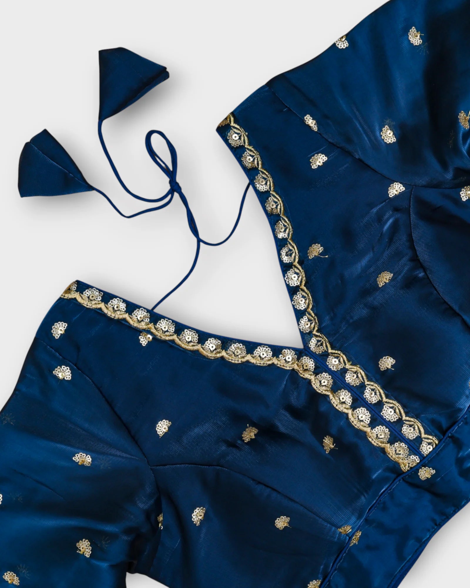 Chanderi V Neck Readymade Blouse